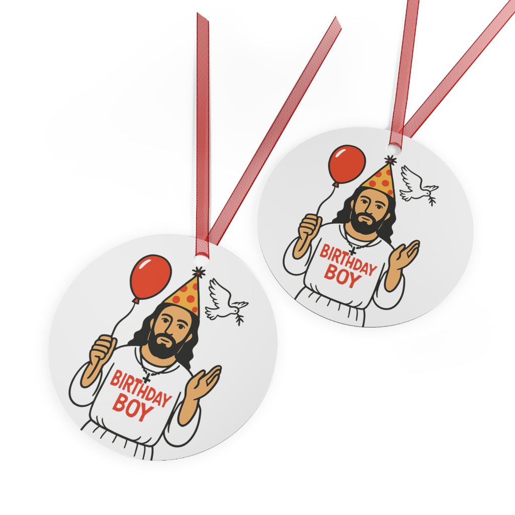 Jesus 'Birthday Boy' Metal Ornament – Religious Christmas & Birthday Keepsake