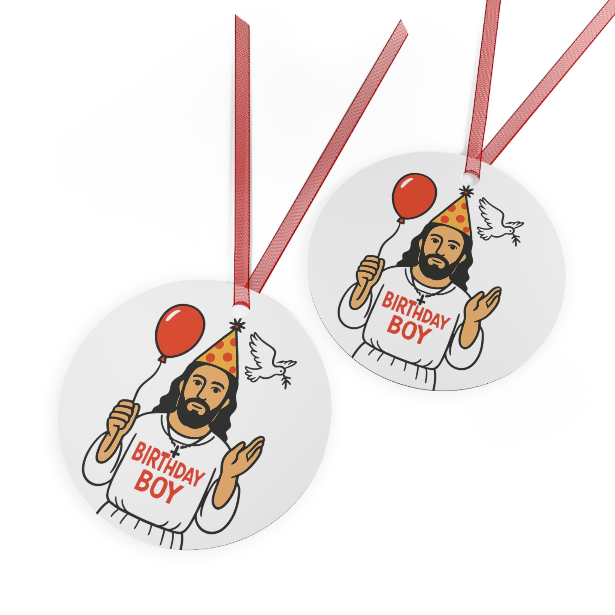 Jesus 'Birthday Boy' Metal Ornament – Religious Christmas & Birthday Keepsake