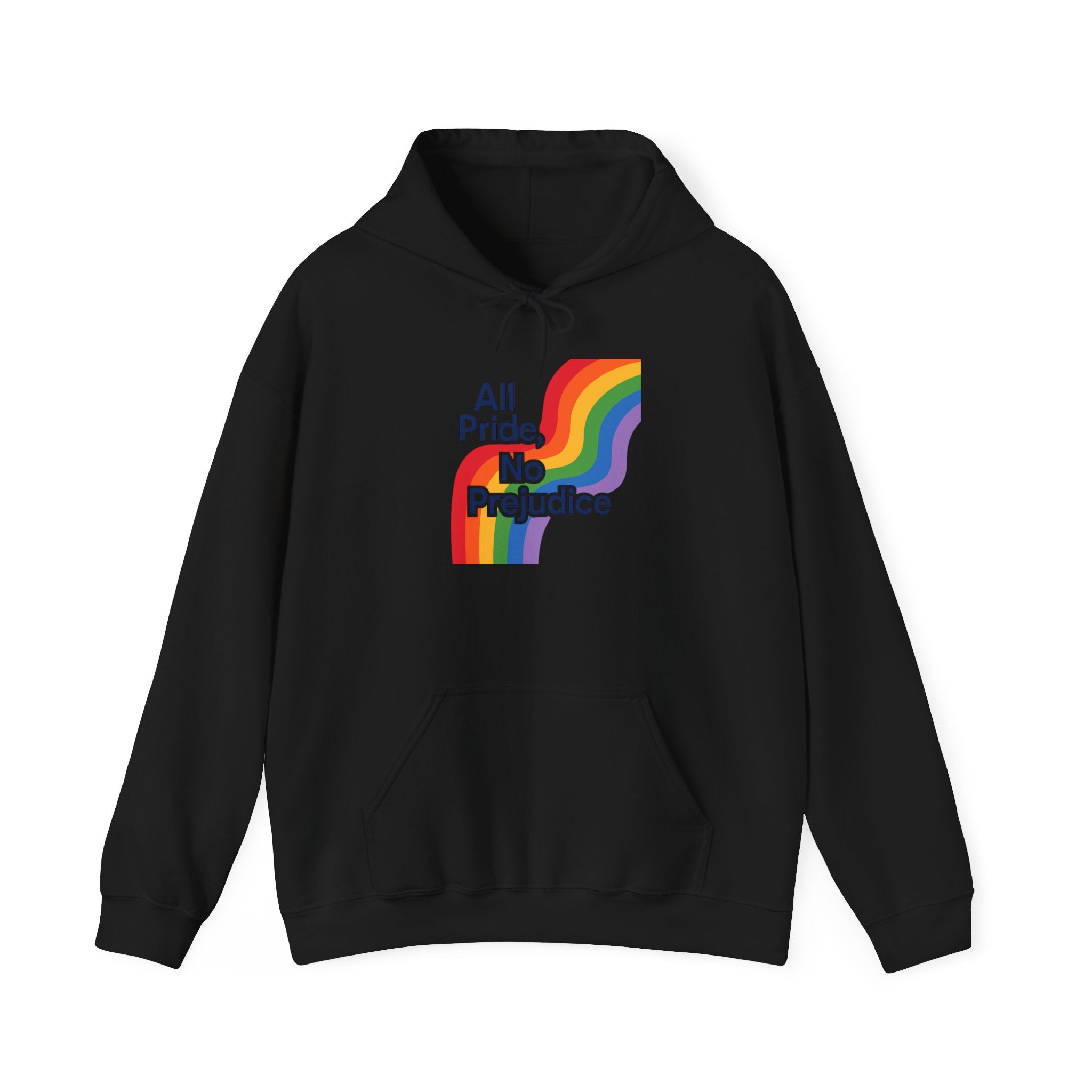 Pride Celebration Hoodie, Unisex Rainbow Sweatshirt, LGBTQ+ Hoodie, All Pride No Prejudice Sweatshirt, Comfortable Pride Wear anti trump