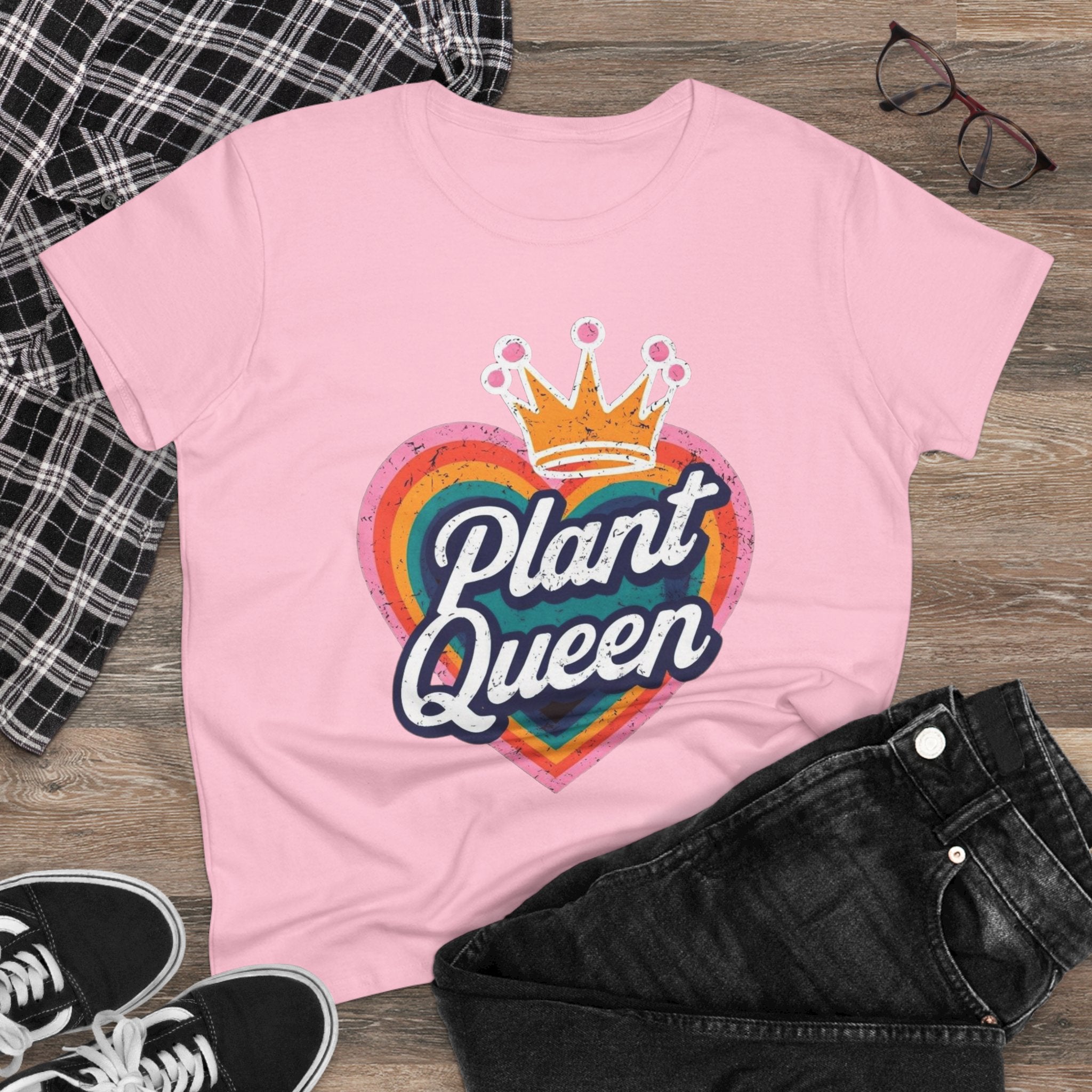 BoHo Plant Queen Women vintage Tee, Gardening Flowers Shirt, Plant Lover Gift, Botanical Graphic Top, Earthy Vibes T-Shirt
