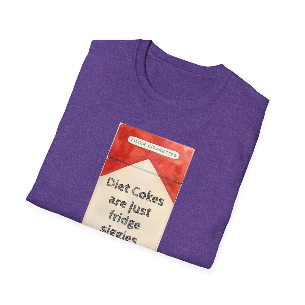 Retro Cool Diet Cola Unisex Softstyle T-Shirt, Fridge Siggies Smokers Gift Tee, Vintage Soda Pop Shirt smoker gift reds