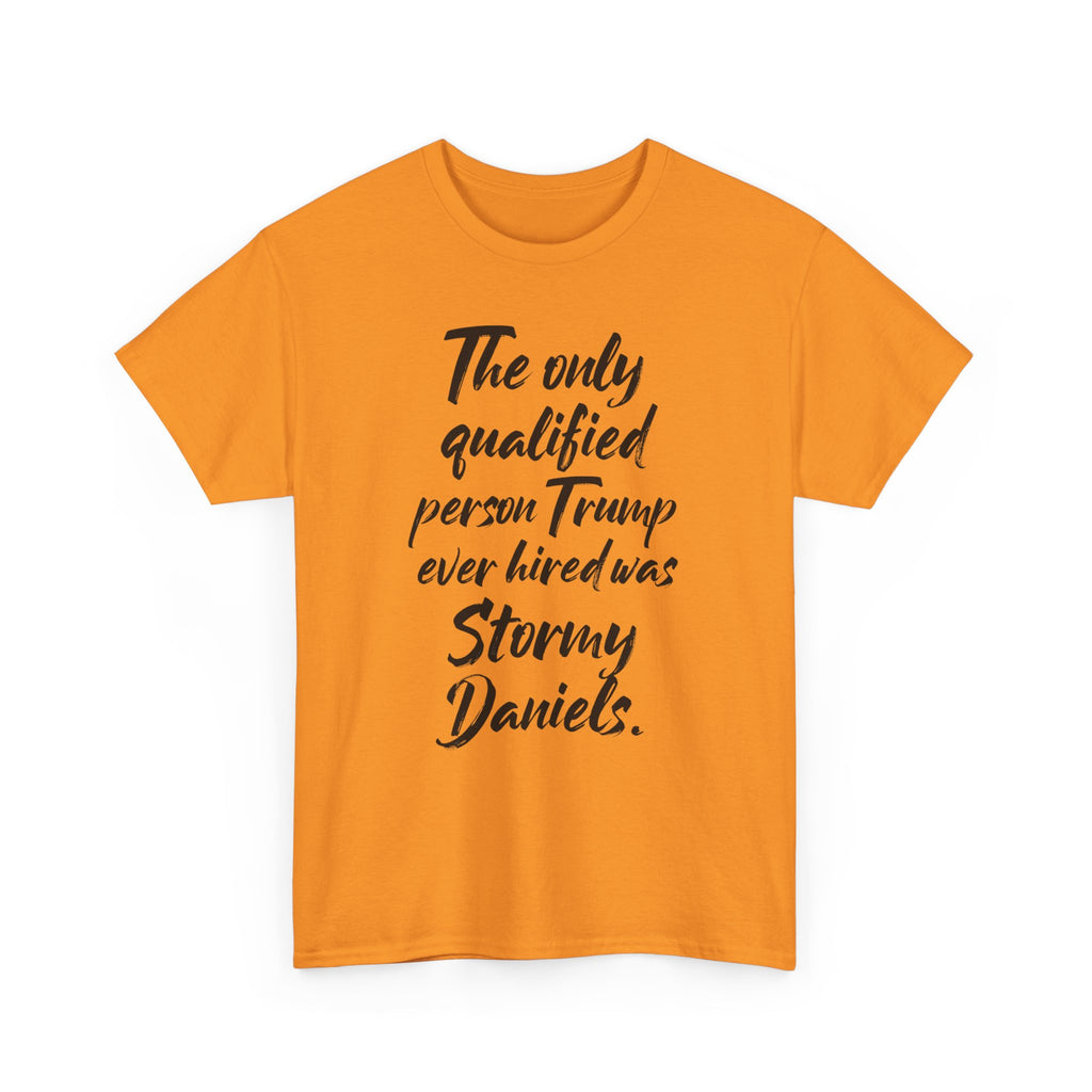 The only qualified person Trump ever hired was Stormy Daniels Anti-Trump Tee, Activist Apparel, Resist Clothing, Protest Shirt