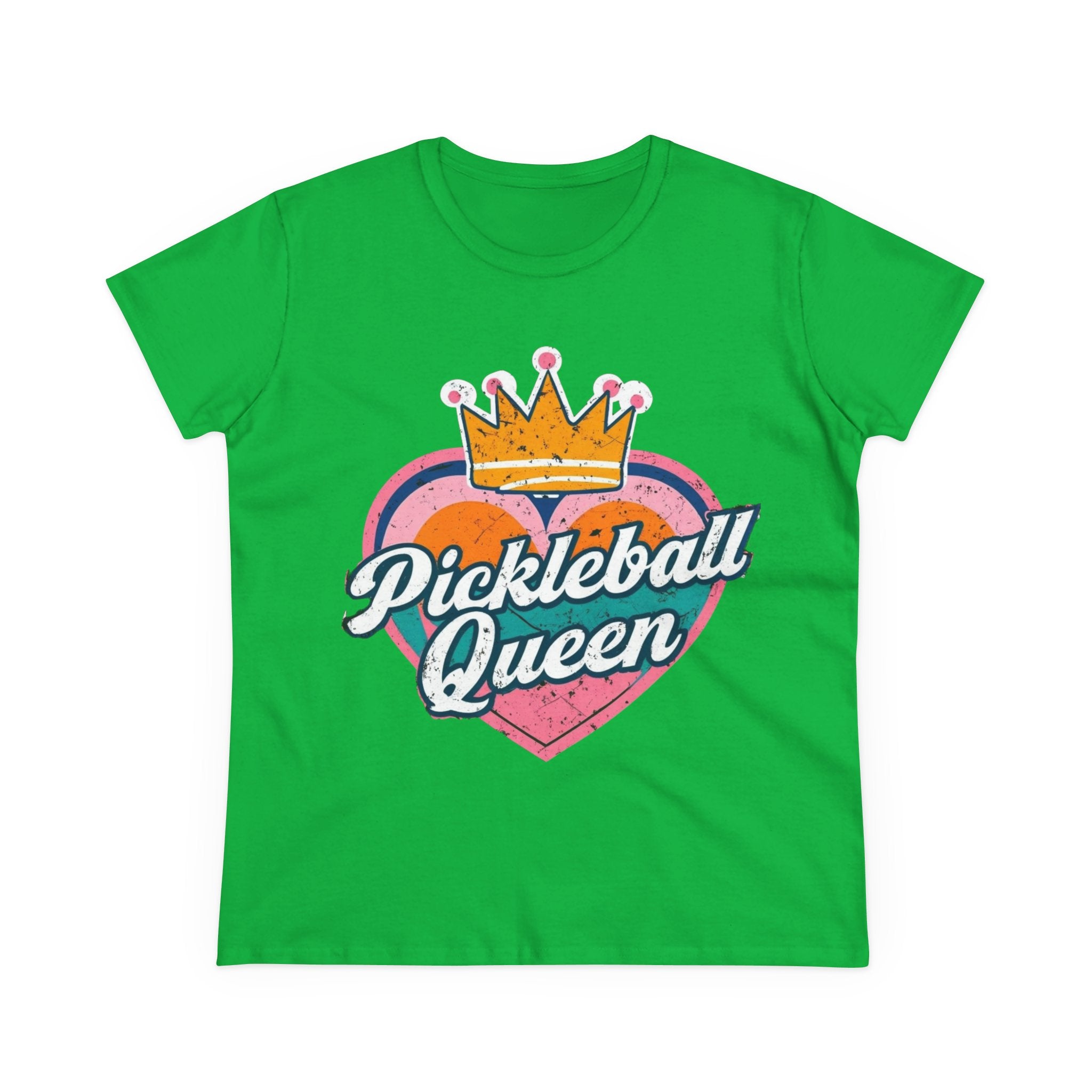 Pickleball Queen Cotton Tee - Perfect for Sports Lovers, Gifts for Her, Summer Fun, Activewear, Casual Style crown paddle queen