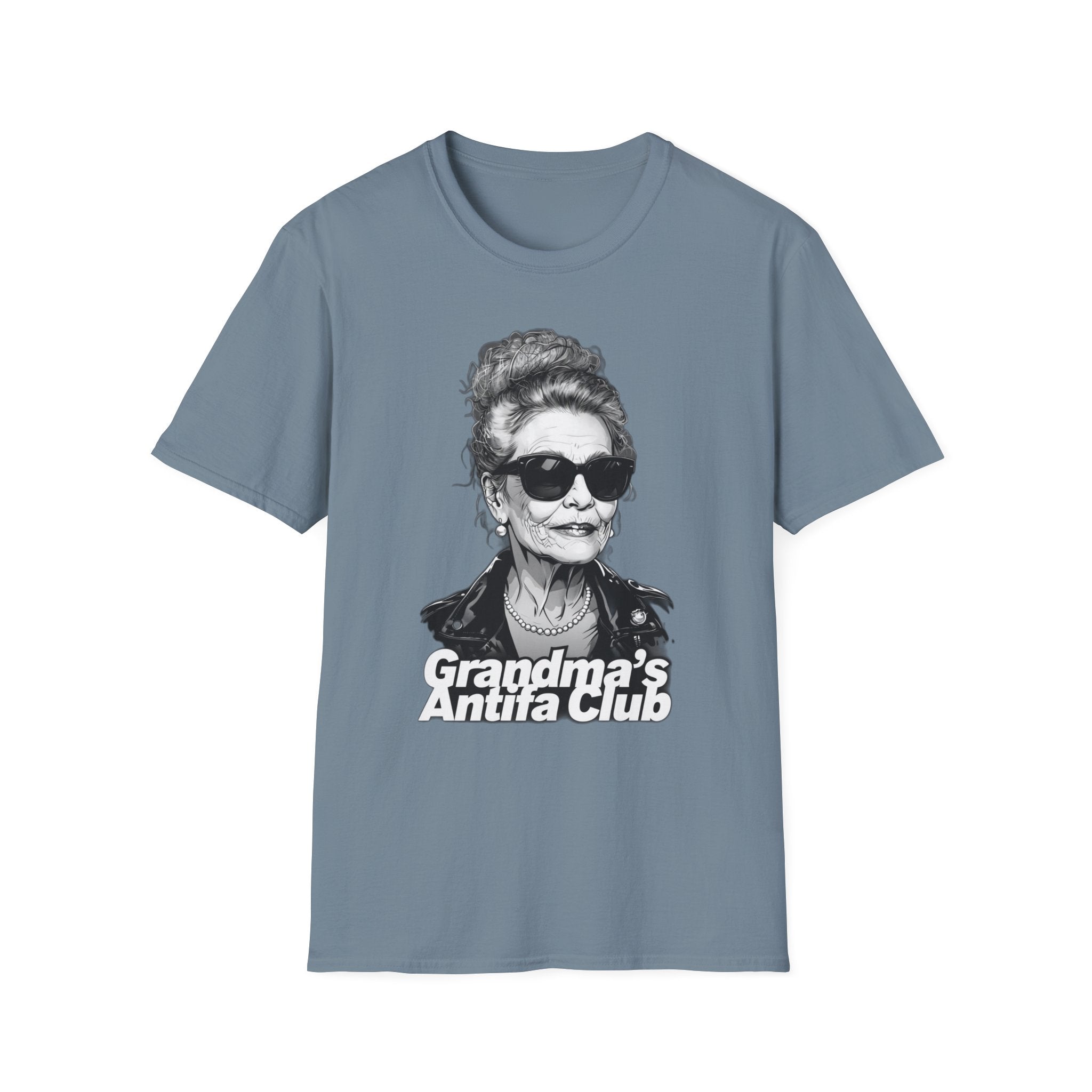 Antifa Grandma Softstyle T-Shirt | Grandma's Antifa Club Shirt Made for strong women who stand for justice