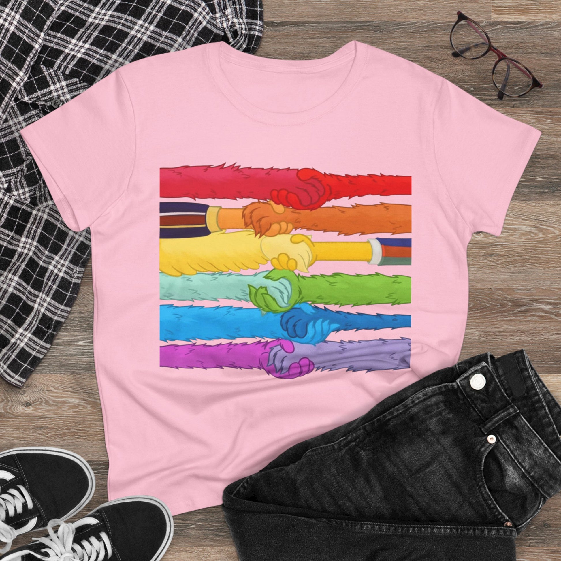 Kindness and diversity count! Pride Unity Tee, LGBTQ+ Cotton T-Shirt for Celebrations, Rainbow Design, Equality Shirt,  anti Trump Wear