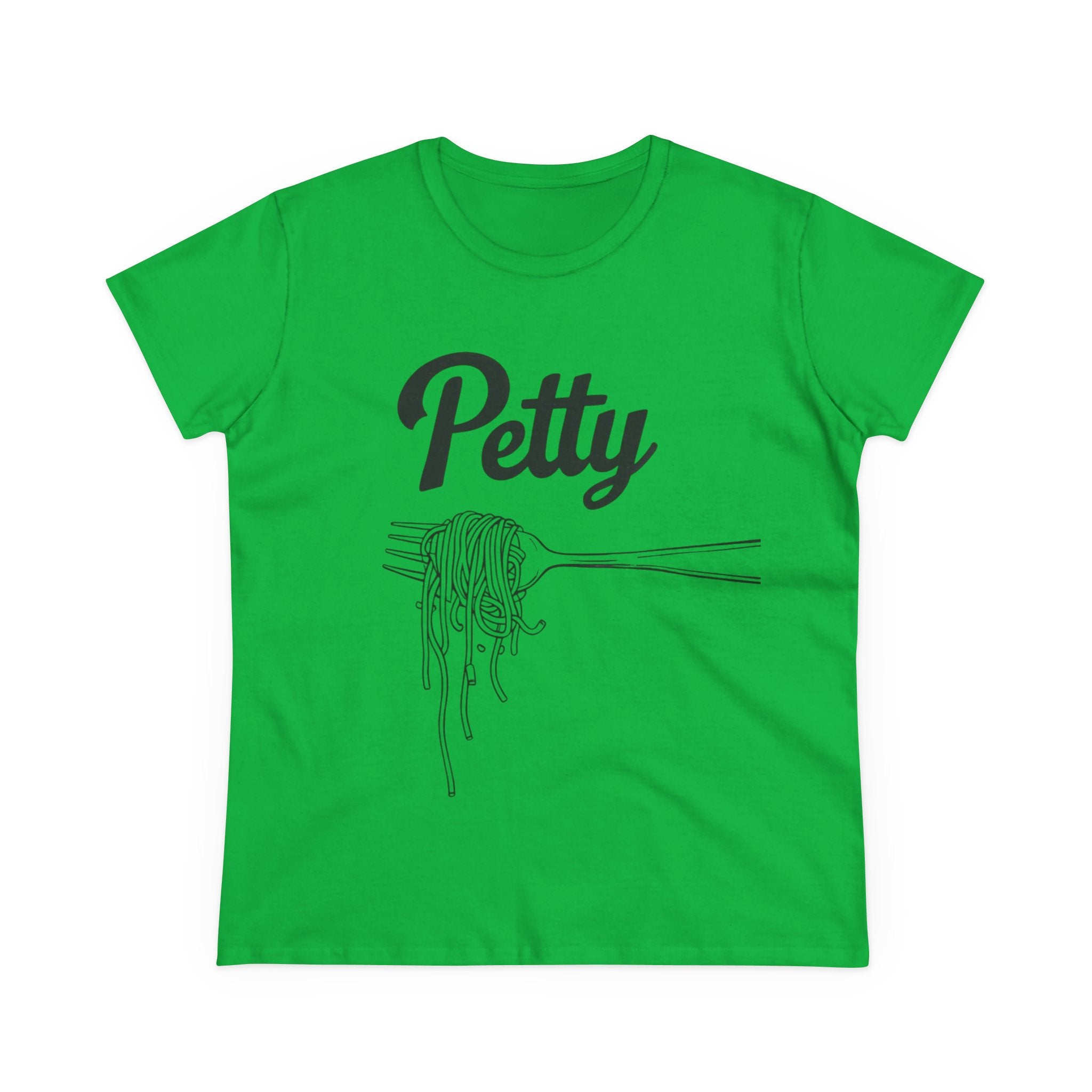 Petty spaghetti Women's Cotton Tee, Funny Graphic Tee, Casual Shirt, Gift for Foodies, Birthday Gift, Quirky Apparel gift for her