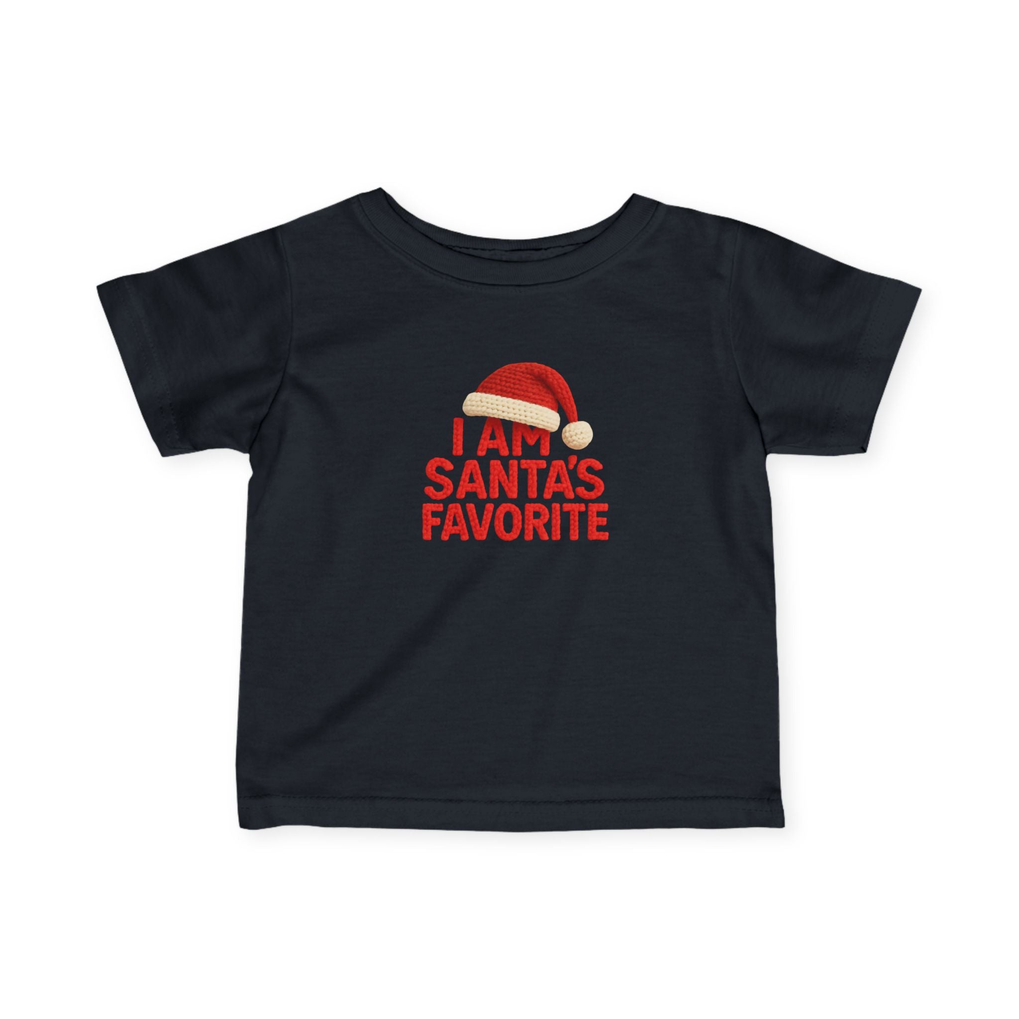 Infant Tee - "I Am Santa's Favorite" Christmas Baby Shirt
