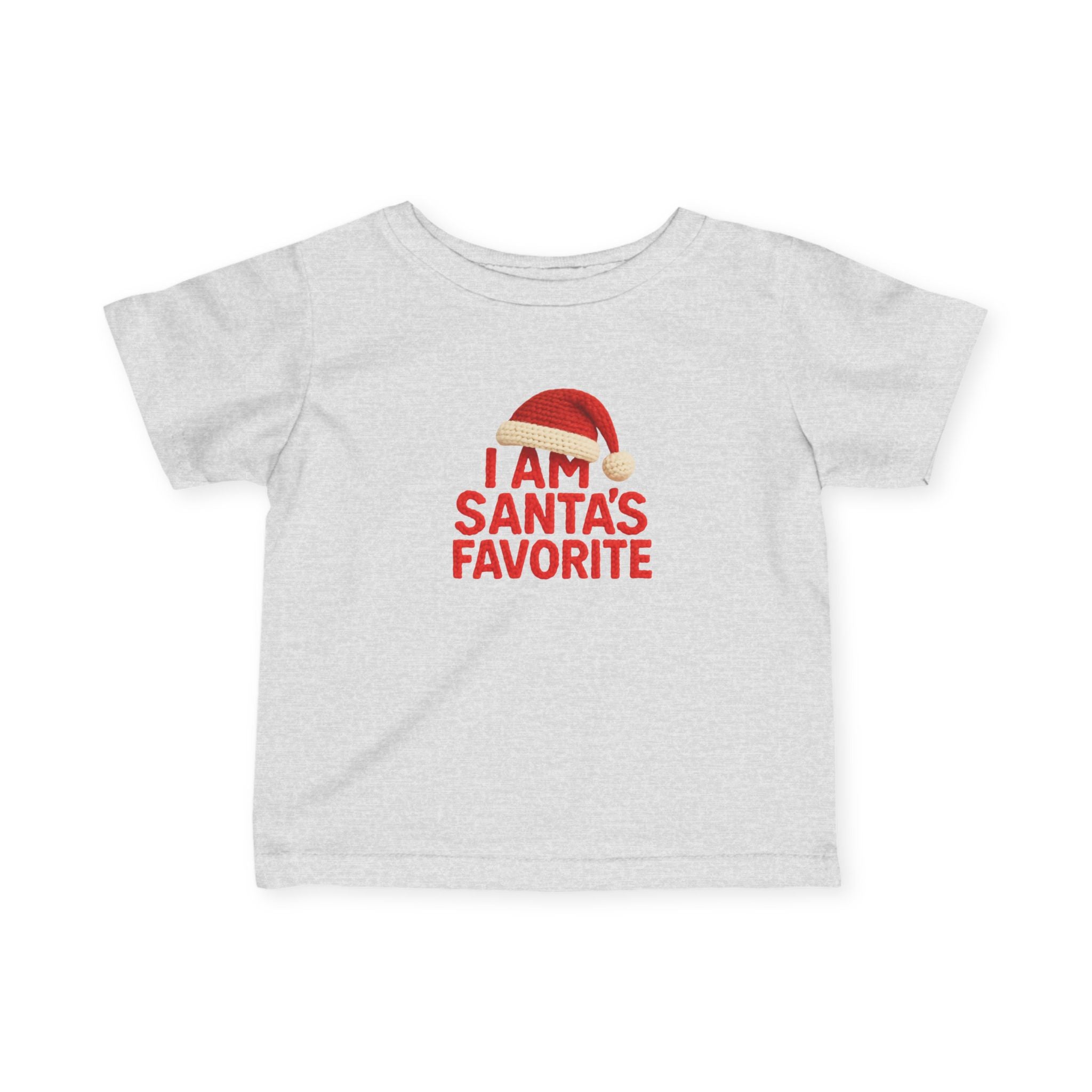 Infant Tee - "I Am Santa's Favorite" Christmas Baby Shirt