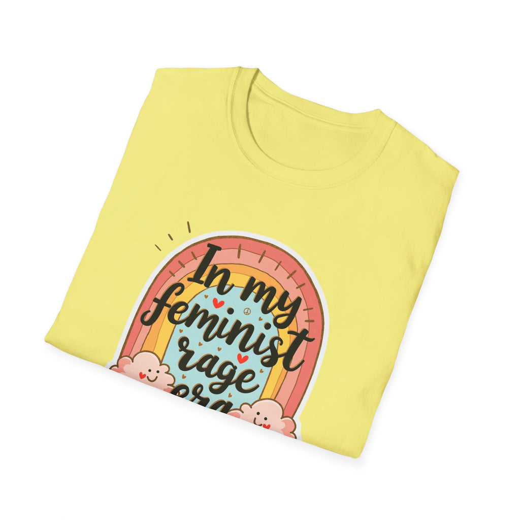 In My Feminist Rage Era Rainbow Tee - Unisex Softstyle T-Shirt, Empowerment Shirt, Gift for Activists,  Pride Apparel, Statement T-shirt