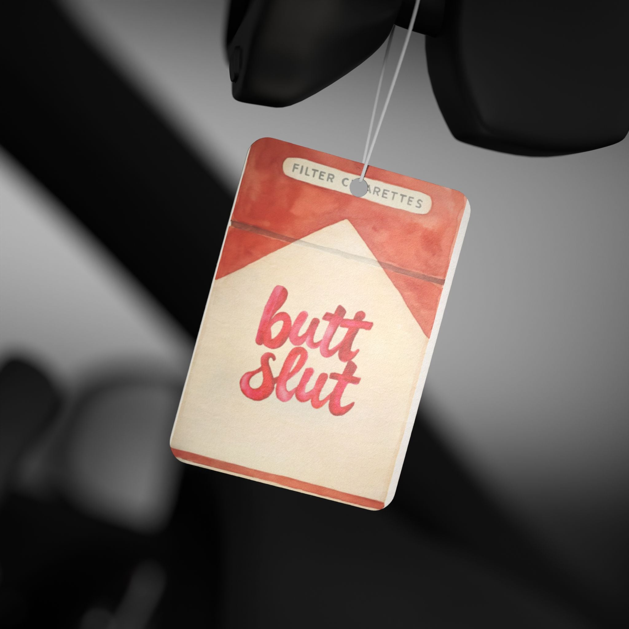 Novelty Car Air Freshener — "Butt Slut" Retro Cigarette Pack Design