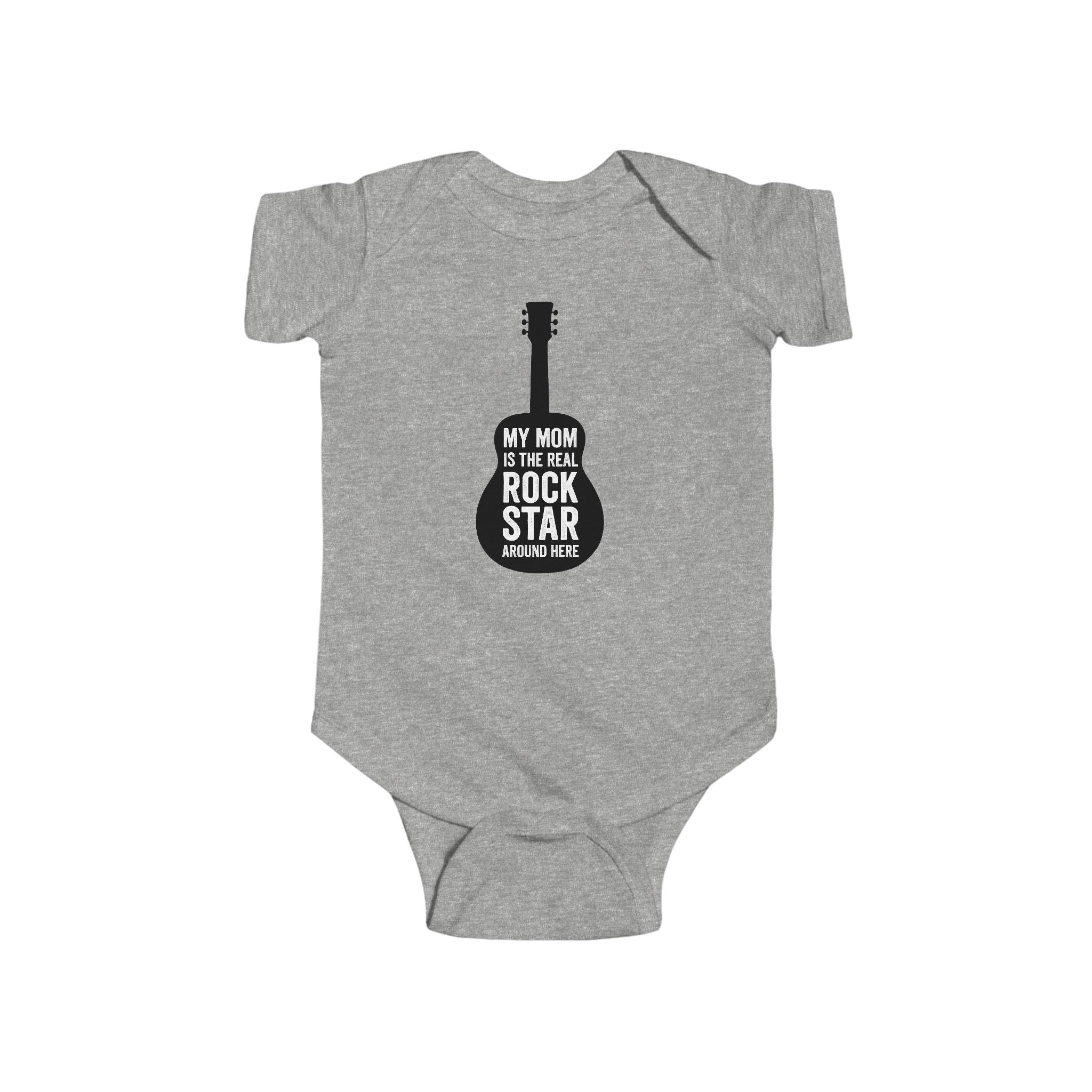 Infant Bodysuit, My Mom is the Real Rockstar, Baby Clothes, Onesie, Newborn Outfit, Baby Shower Gift