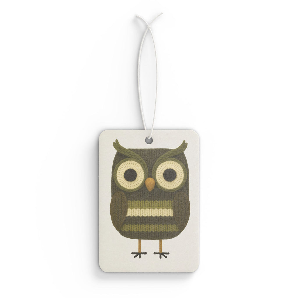 Crochet Owl Car Air Freshener — Printed Scented Ornament