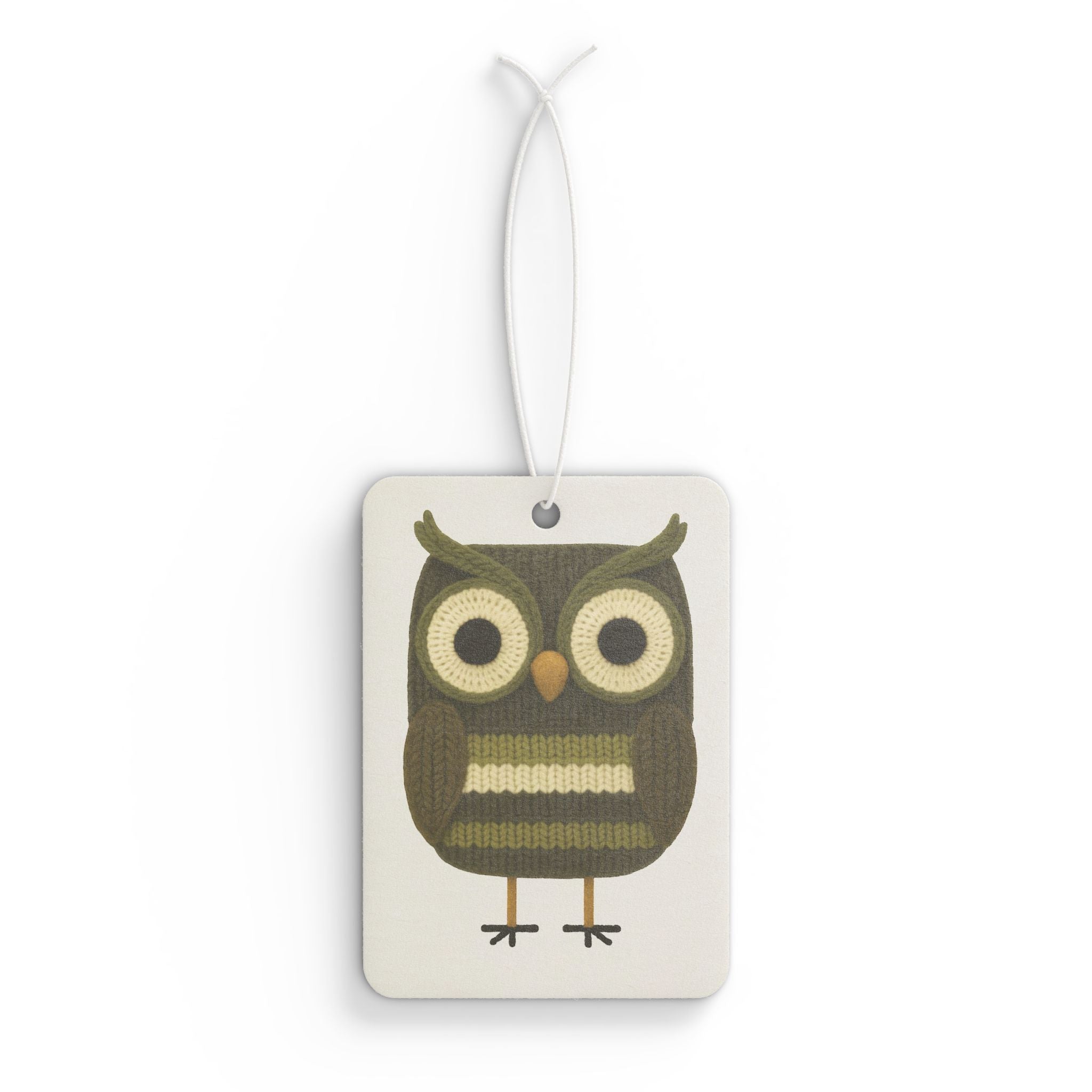 Crochet Owl Car Air Freshener — Printed Scented Ornament