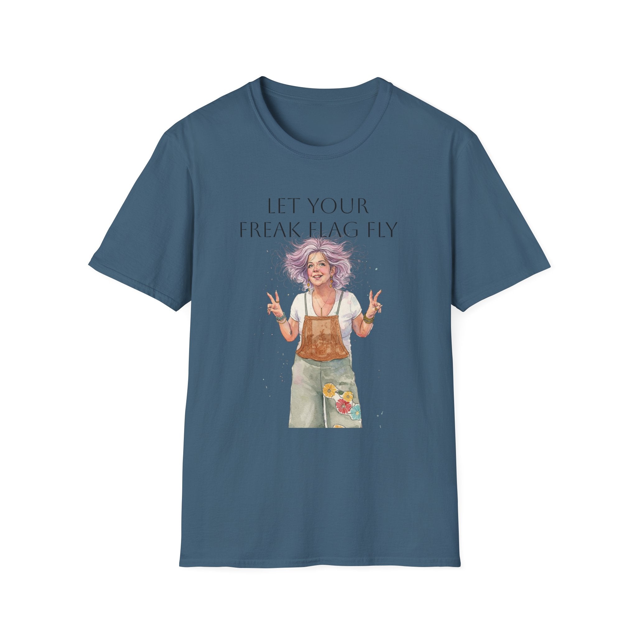 T‑Shirt — "Let Your Freak Flag Fly" Boho Artist Graphic Tee