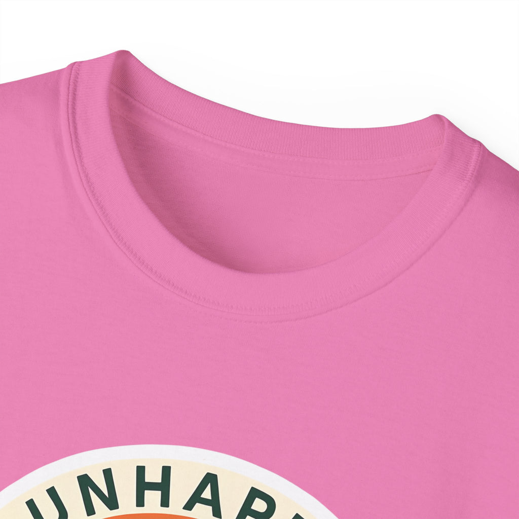 Unisex Tee for Campers: Unhappy Wanderer Adventure Gift Shirt, Hiking Outdoor Camping Apparel, Outdoorsy Nature Lover Top, Wanderlust Tee,