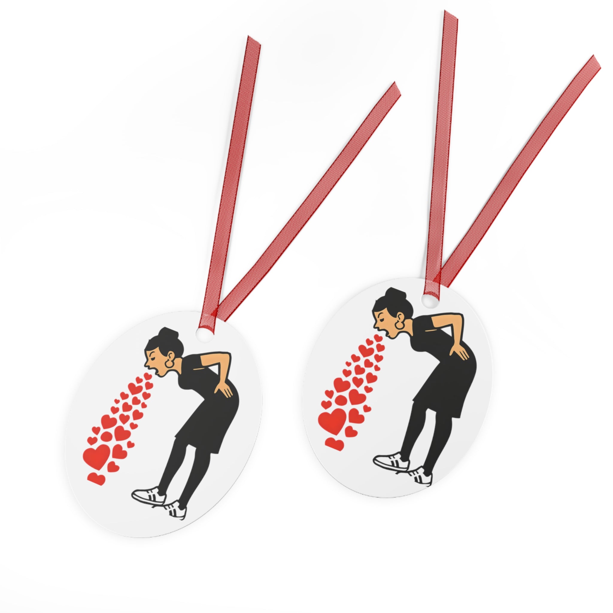 Heartfelt Love Metal Ornament