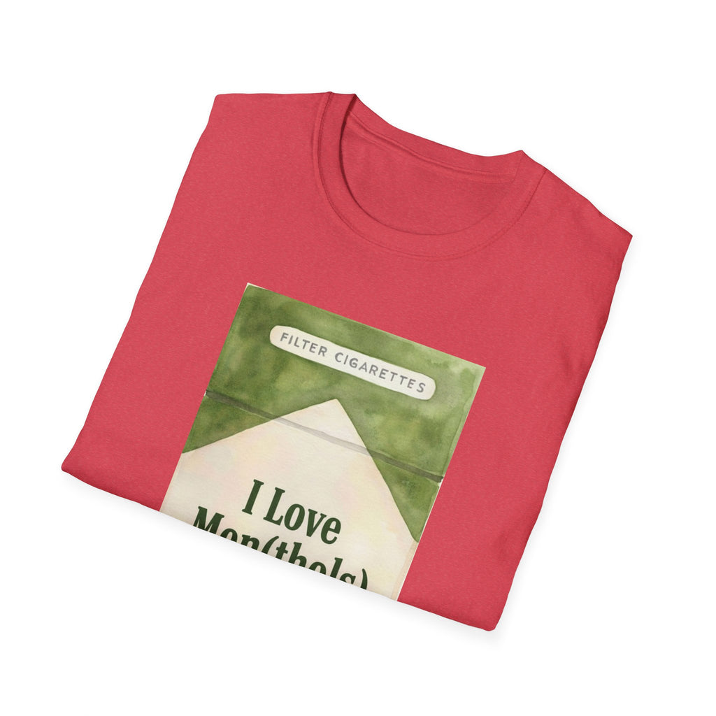 I Love Men(thols) Retro Cigarette Pack Graphic T-Shirt