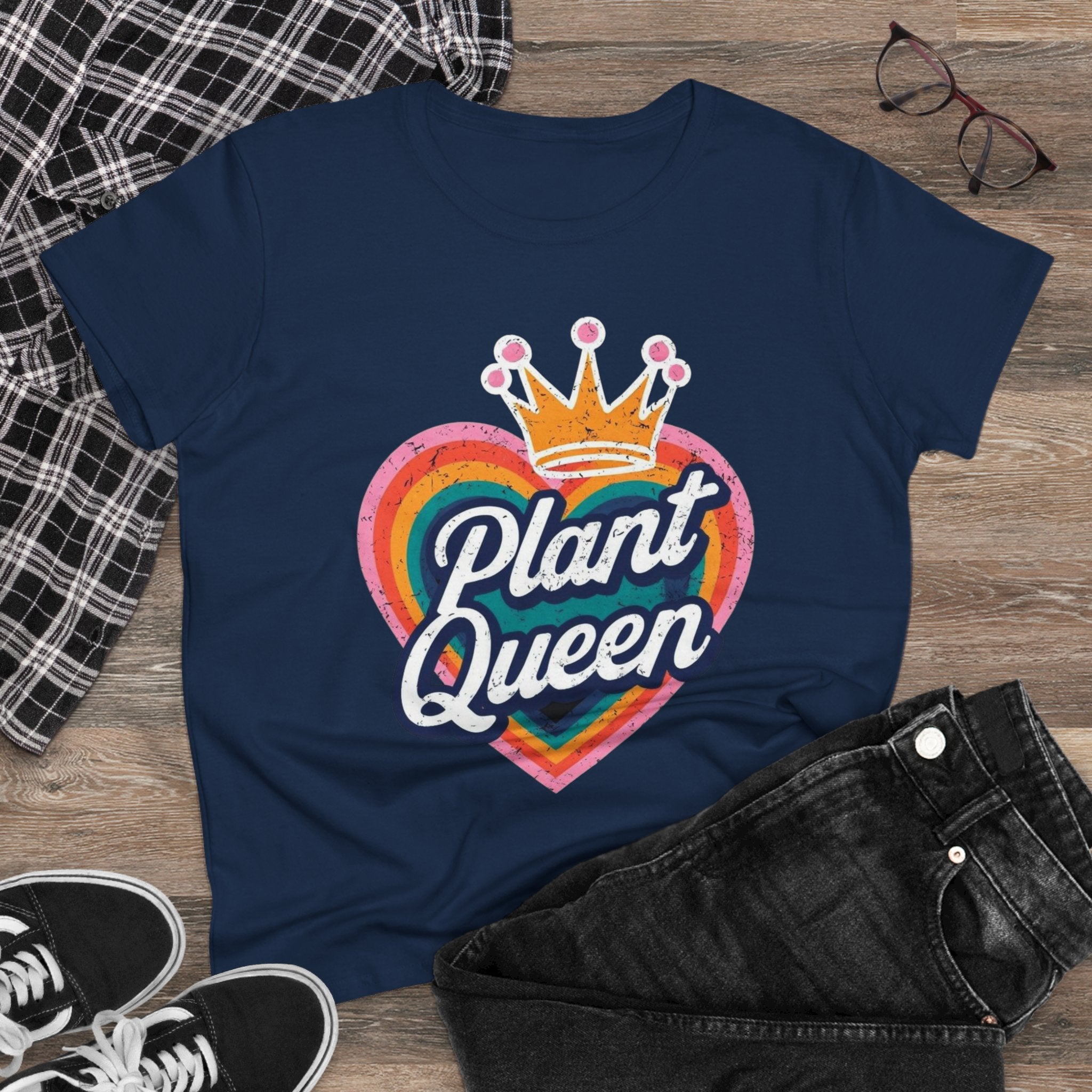 BoHo Plant Queen Women vintage Tee, Gardening Flowers Shirt, Plant Lover Gift, Botanical Graphic Top, Earthy Vibes T-Shirt