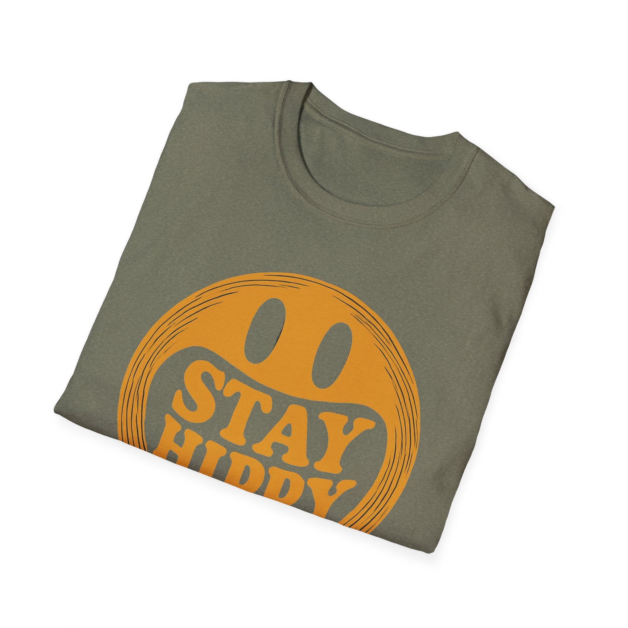 Stay Hippy Stay Happy Unisex T-Shirt, Hippie Graphic Tee, Positive Vibes Shirt, Bohemian Clothing, Festival Attire boho