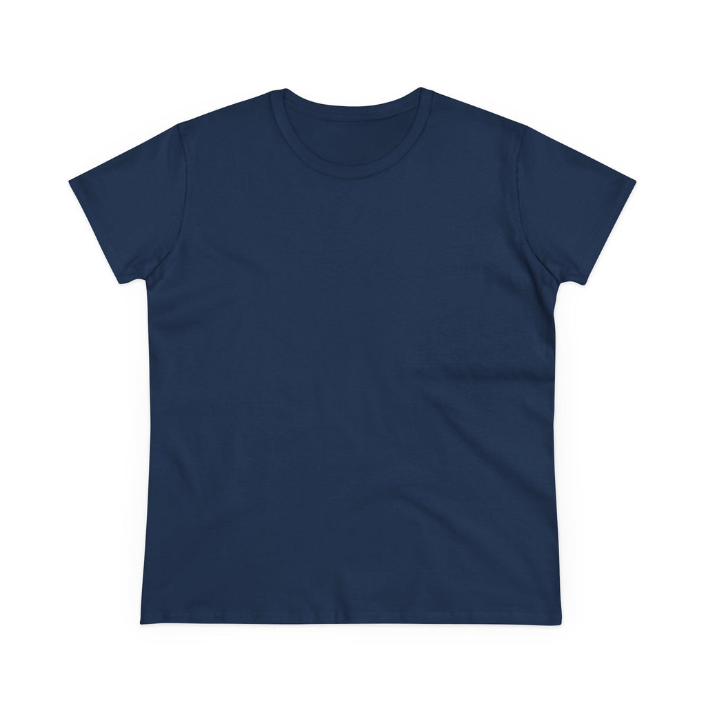 Artistic Goldfish Graphic Women's Midweight Cotton Tee koi On back of tee