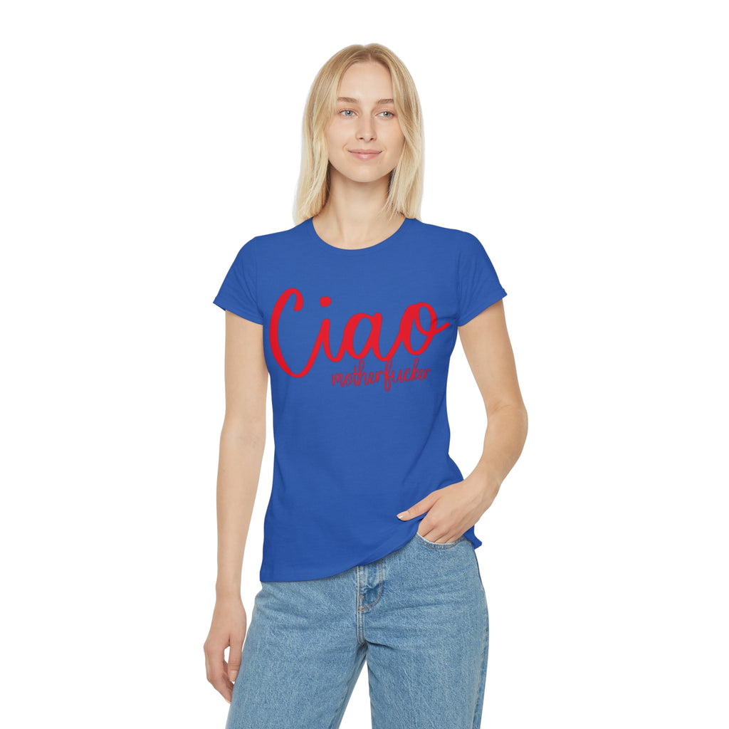 T-Shirt, Ciao MF fun edgy Italian goodbye and hello, Women's Shirt, Graphic Tee, Trendy Top, Streetwear gift for her