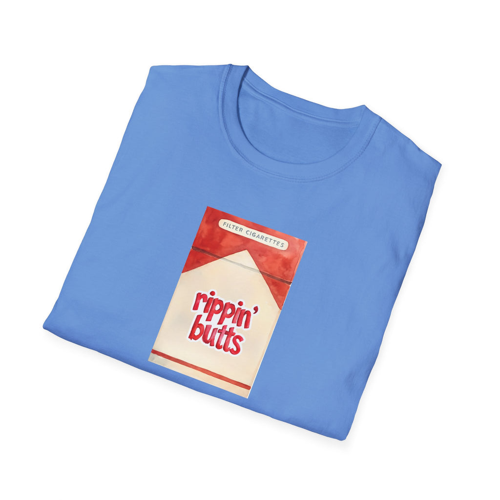 Rippin Butts Smoker Unisex Tee, Funny Smoking Shirt, Cool Tobacco Lover Gift, Hipster Smokers Top, Vintage Tobacco Tshirt, Sarcastic