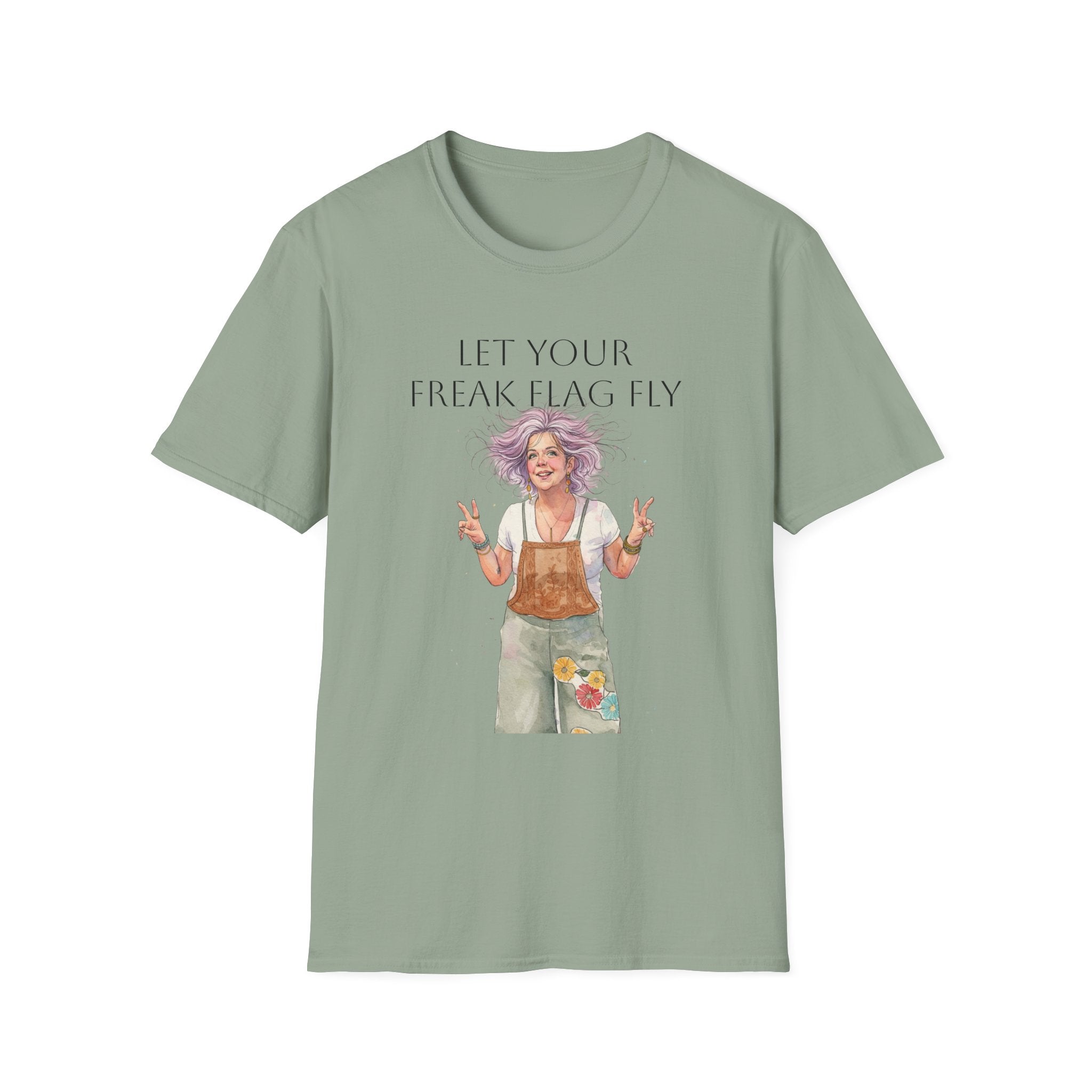 T‑Shirt — "Let Your Freak Flag Fly" Boho Artist Graphic Tee