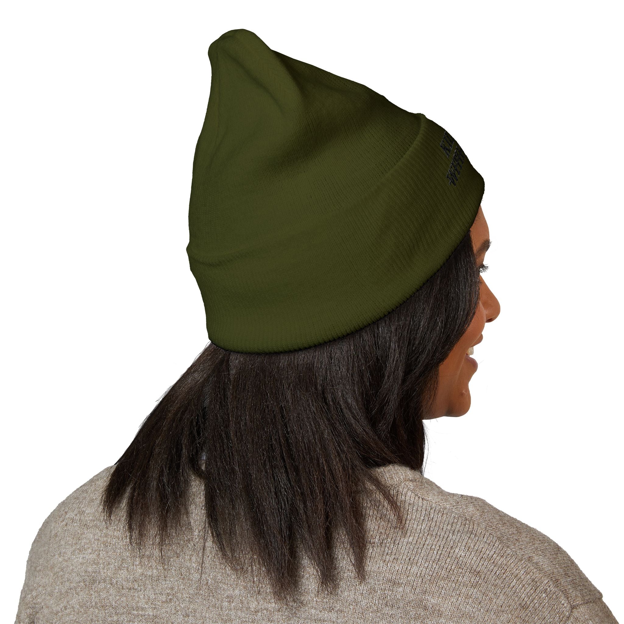 Kill Them With Kindness Embroidered Beanie — Classic Cuffed Beanie