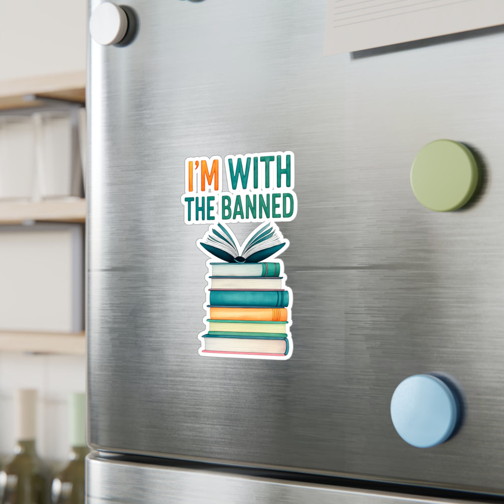 Literary Freedom Vinyl Decal - 'I'M WITH THE BANNED'