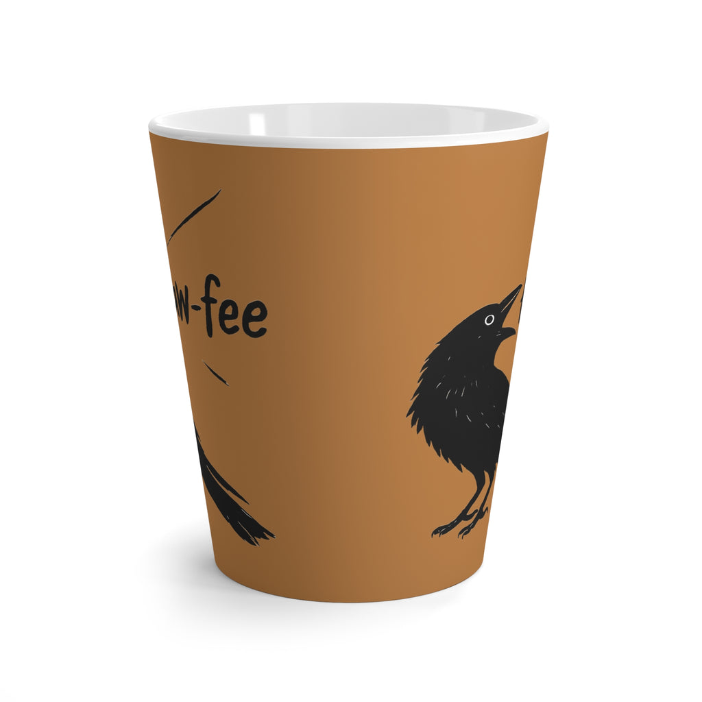 F off! F caw fee! Crow Coffee Whimsical Raven Latte Mug | Unique Coffee Cup, Bird Lovers Gift, Christmas gift, Fun Kitchenware, Quirky Drinkware