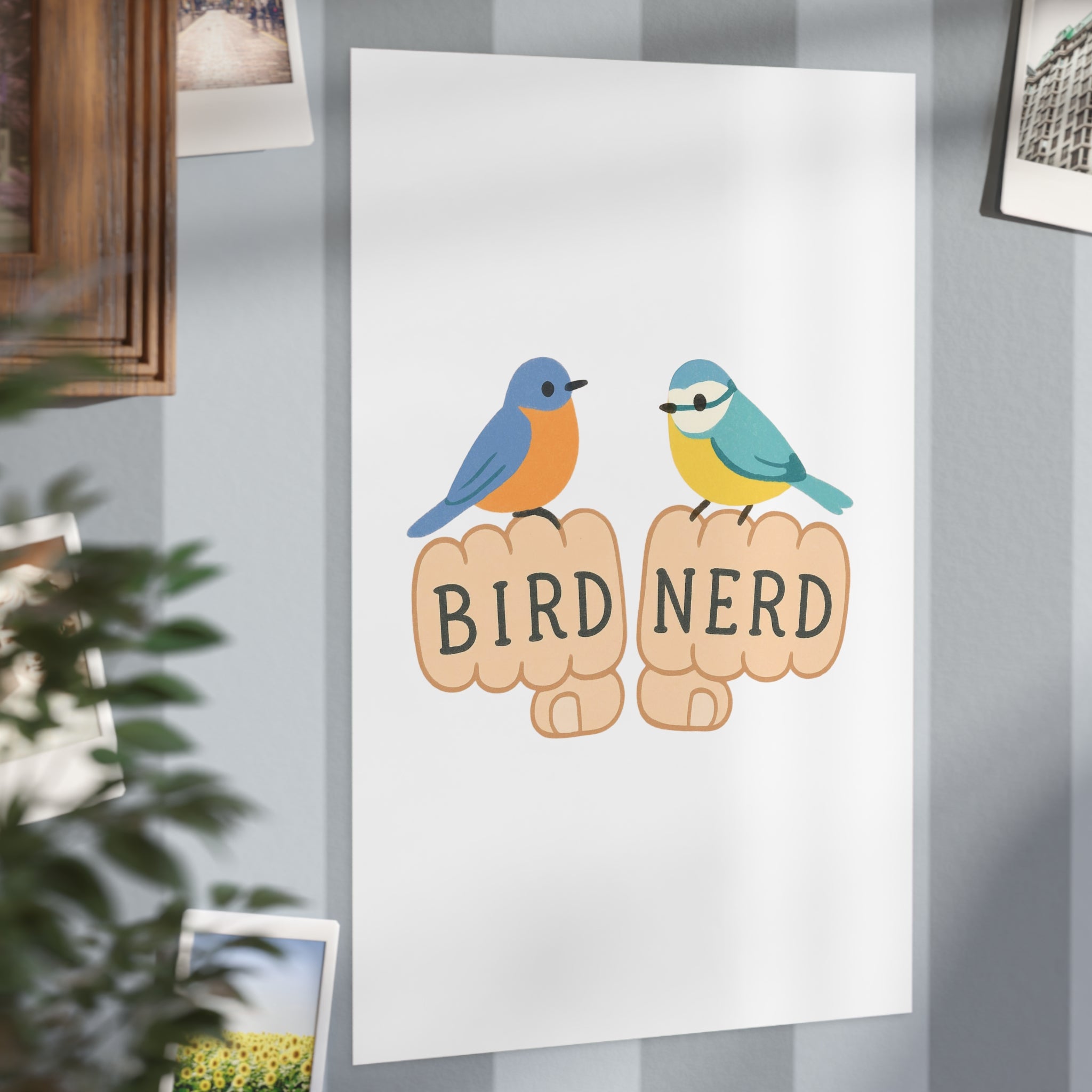 Bird Nerd Unframed Prints, Nature Lover Artwork, Bird Decor, Gift for Birdwatchers, Cute Wall Art for Home Birding gift knuckle, tattoos