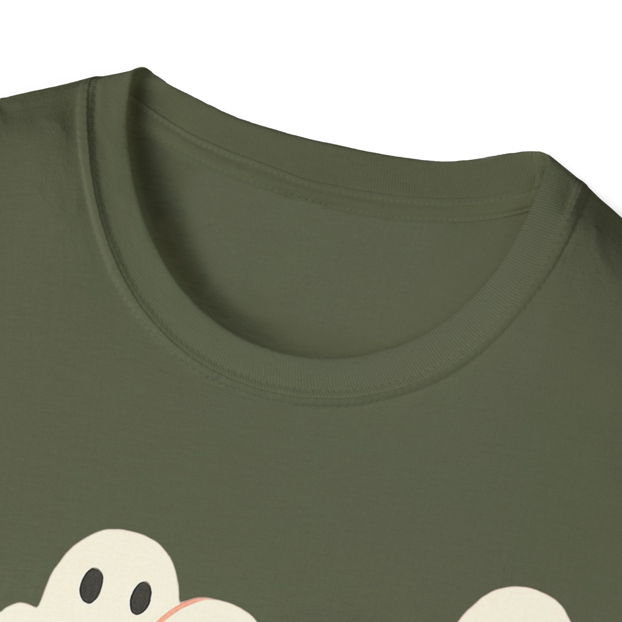 Ghost Spooky Cute Goth Halloween Unisex Softstyle T-Shirt, Halloween Shirt, Ghost Lover Gift, Halloween Costume, Halloween Party Tee, Gothic