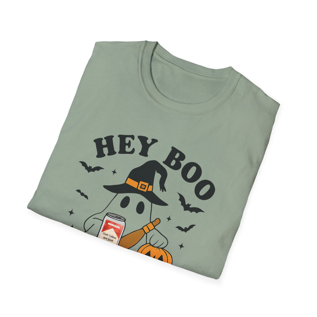Ghost Diet Cola Softstyle T-Shirt, Halloween Unisex Tee, Fridge Cigarettes Boo Shirt, Spooky Ghost Costume Top, Funny Halloween Graphic Tee