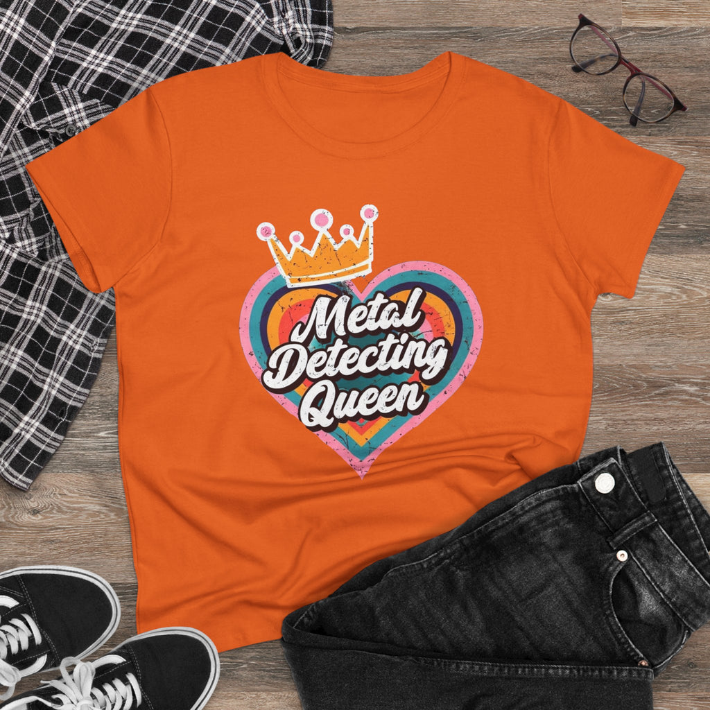 Metal Detecting Queen T-Shirt, Fun Tee for Hobbyists, Gift for Treasure Hunters, Everyday Casual Wear, Perfect for Outdoors