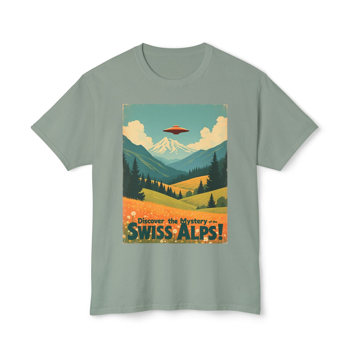 T-Shirt - Swiss Alps Space Travel Adventure Unisex HD Cotton™ Tee