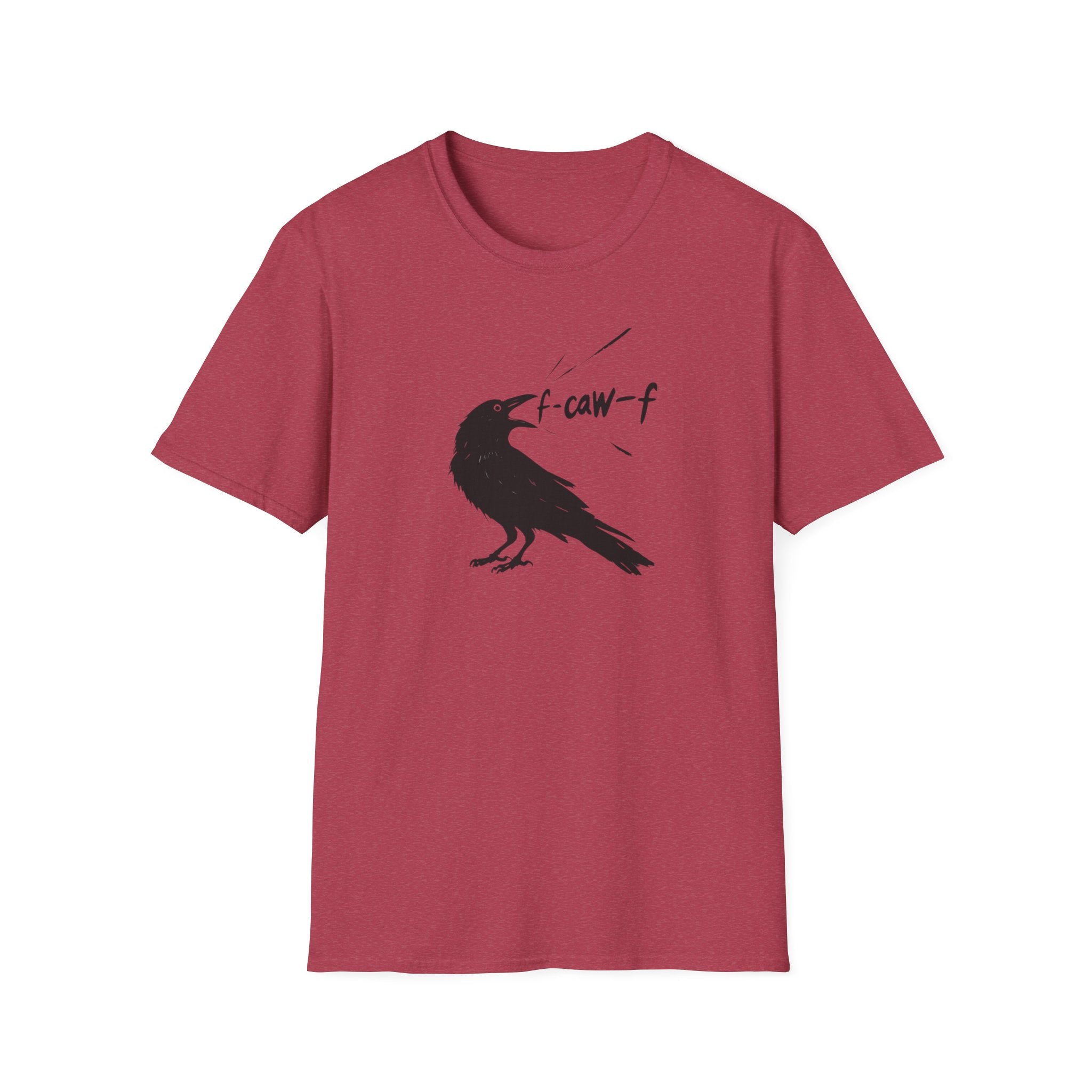 F Off Crow Bird Lover F-Caw-F Fresh Mouth Unisex Softstyle T-Shirt, F Off Tee, Gift for Bird Enthusiasts, Sarcastic Graphic Tee, Unique