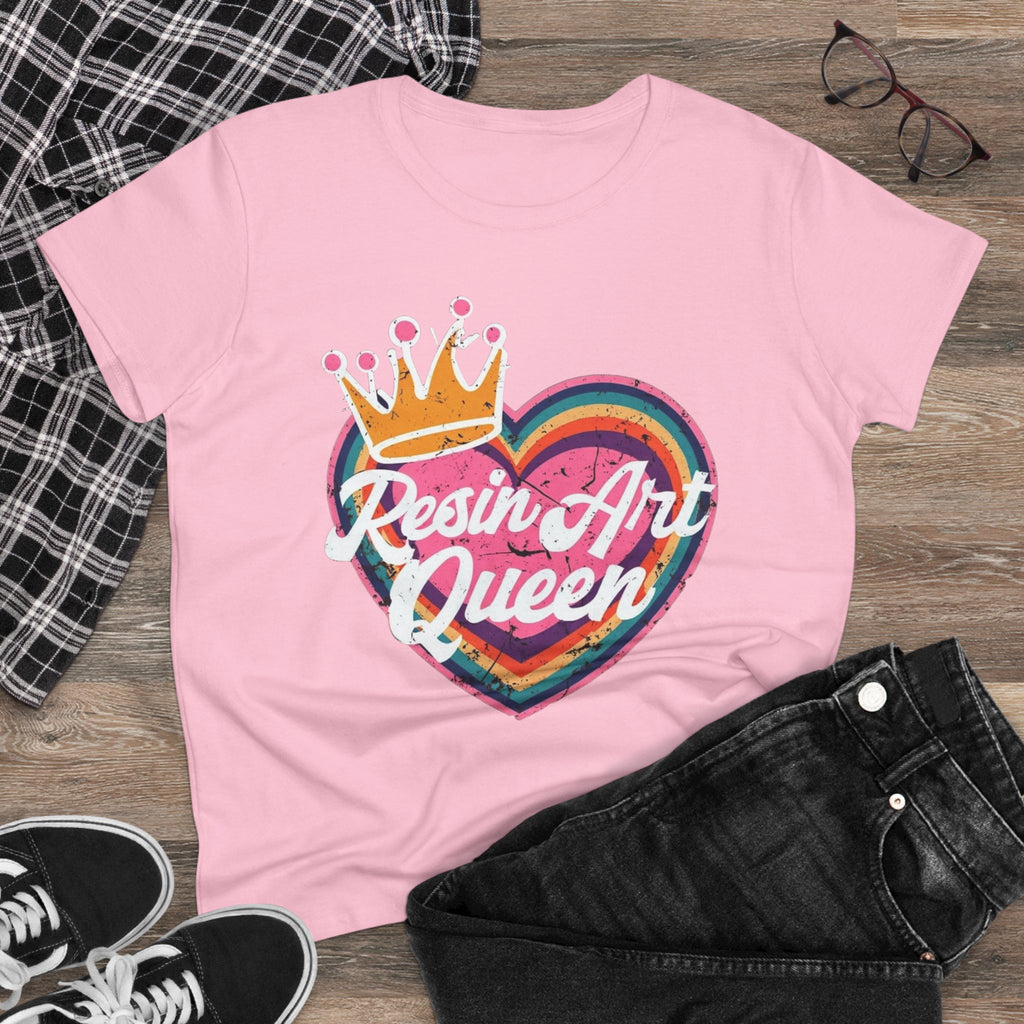 Resin Art Queen Tee - Fun, Colorful Cotton Shirt for Art Lovers, Gifts, Festivals, Home Parties, Creative Outfits