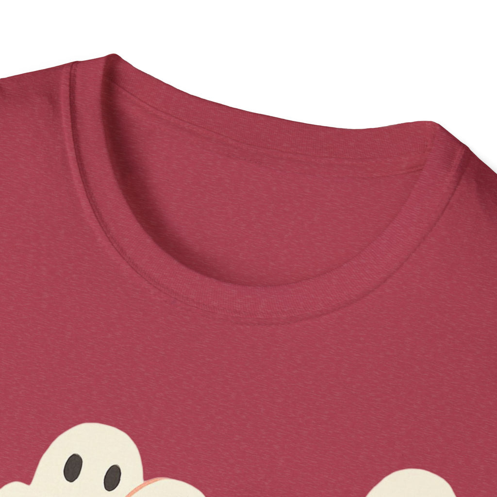 Ghost Spooky Cute Goth Halloween Unisex Softstyle T-Shirt, Halloween Shirt, Ghost Lover Gift, Halloween Costume, Halloween Party Tee, Gothic