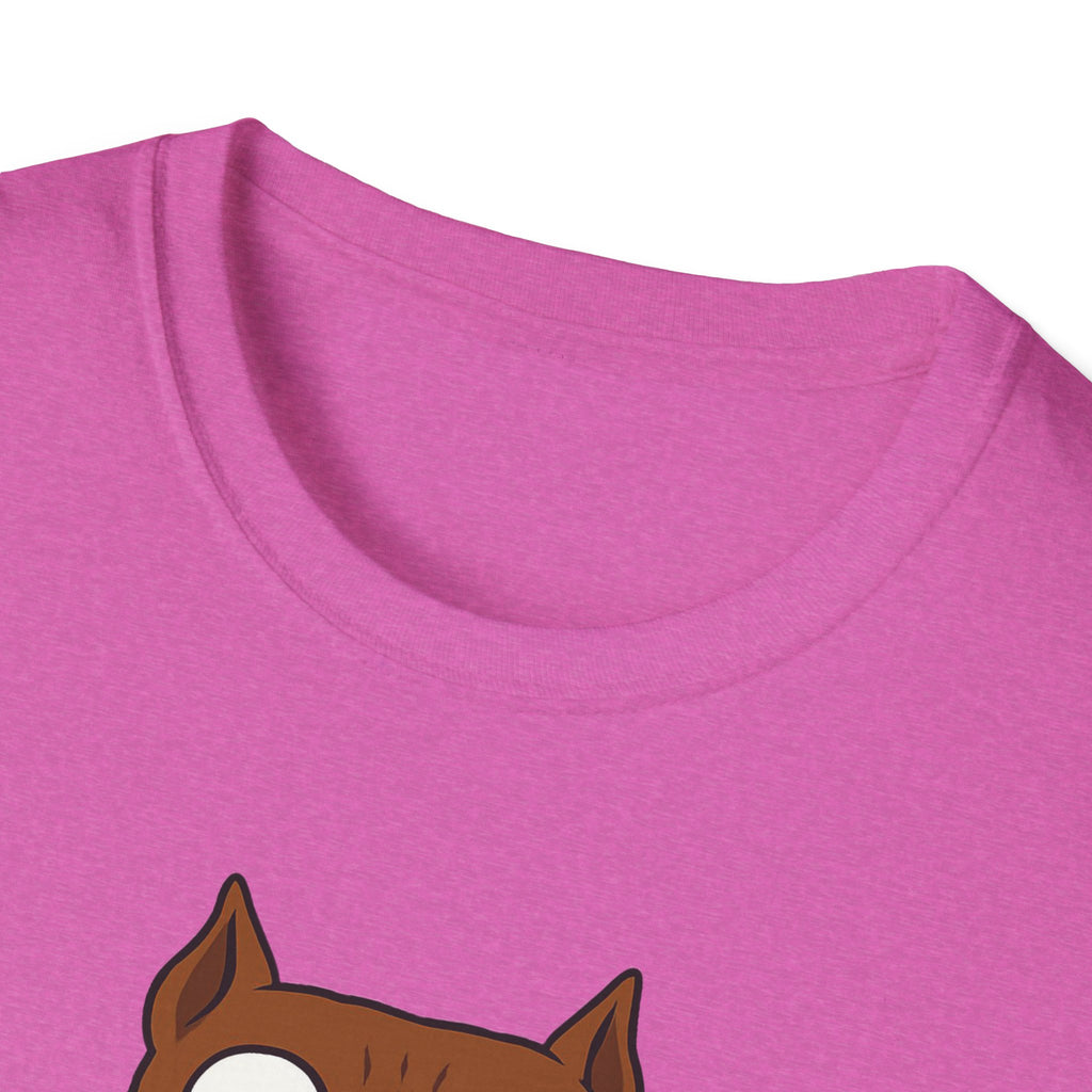 Funny Pit Bull Lover Unisex Softstyle T-Shirt, Amstaff Not a Fighter Dog Tee, Animal Rescue Gift, Dog Mom Dad Shirt