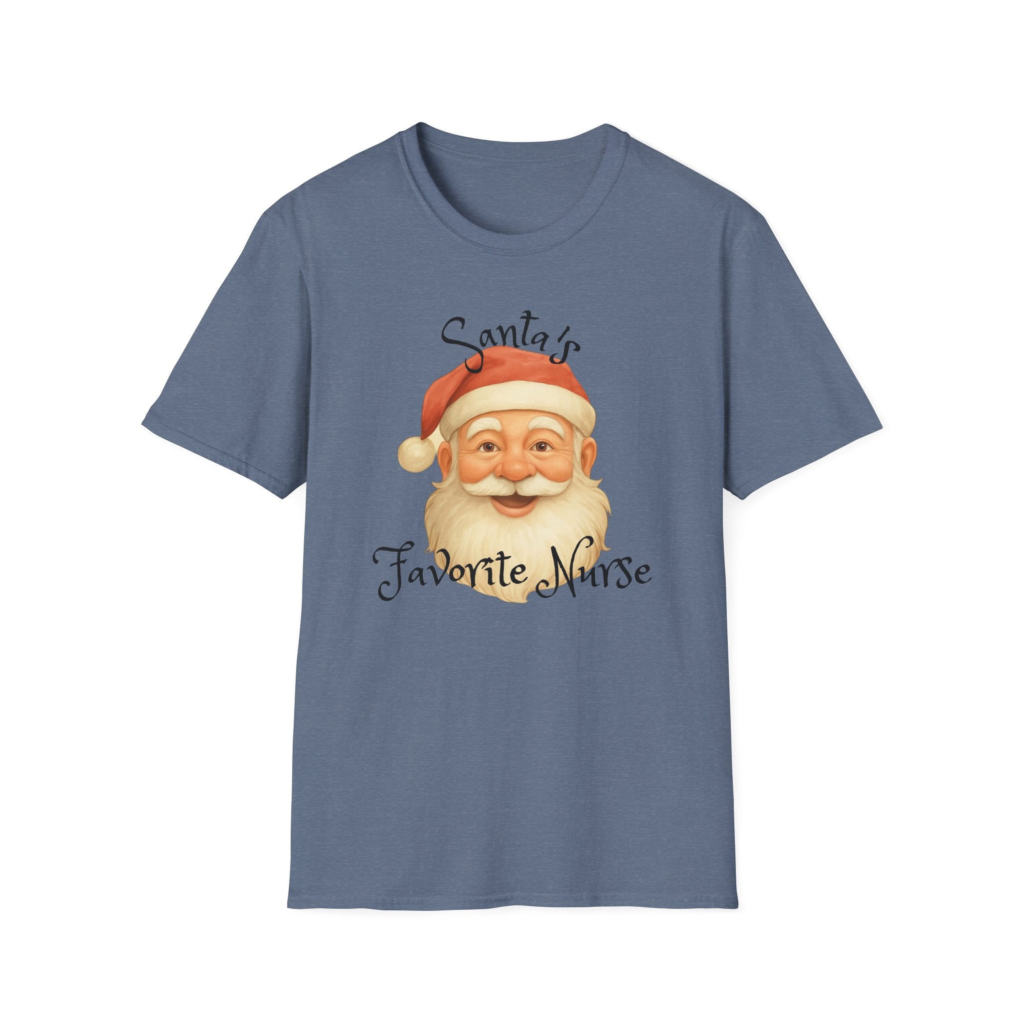 Santa Nurse Christmas T-Shirt, Santa's Favorite Nurse Top, Holiday Gifts for Nurses, Unisex Tee, RN Shirt, Healthcare Worker Apparel