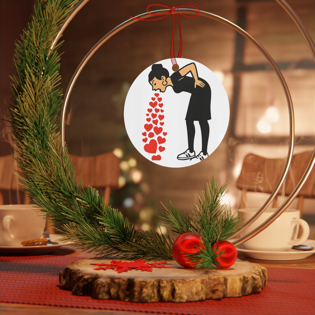 Heartfelt Love Metal Ornament