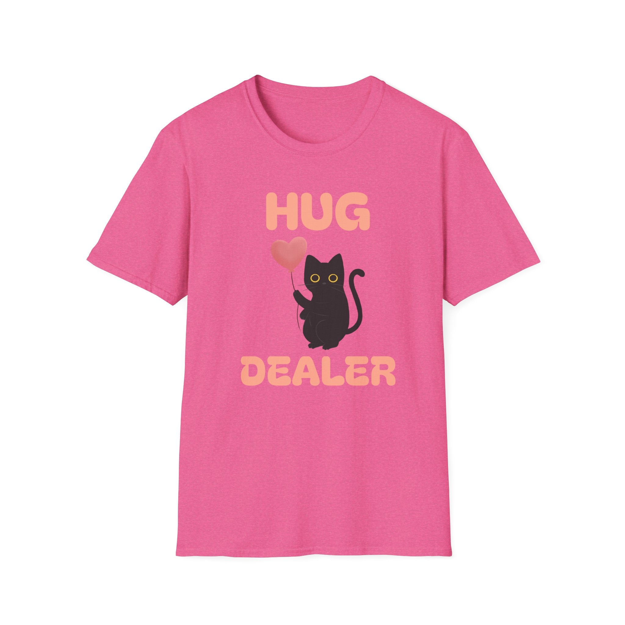 Hug Dealer fun cat Unisex Softstyle T-Shirt, Funny Cat Lover Gift, Cute Tee, Cat Mom Shirt, Trendy Graphic Tee Christmas gift sarcasm