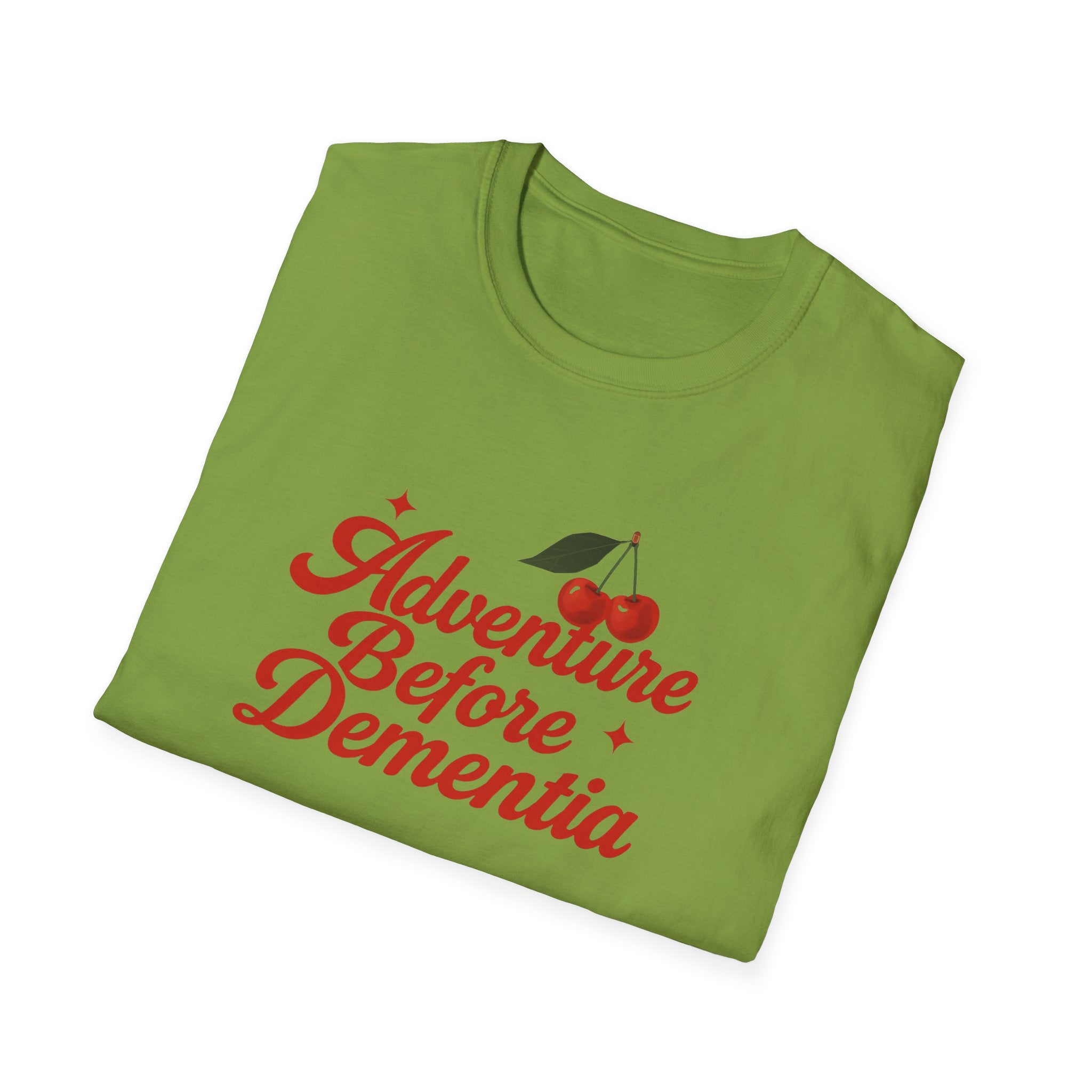 Adventure Before Dementia T-Shirt, Unisex Tee for Caregivers, Memory Awareness, Cozy Casual Wear, Gift Idea for Friends retirement gift