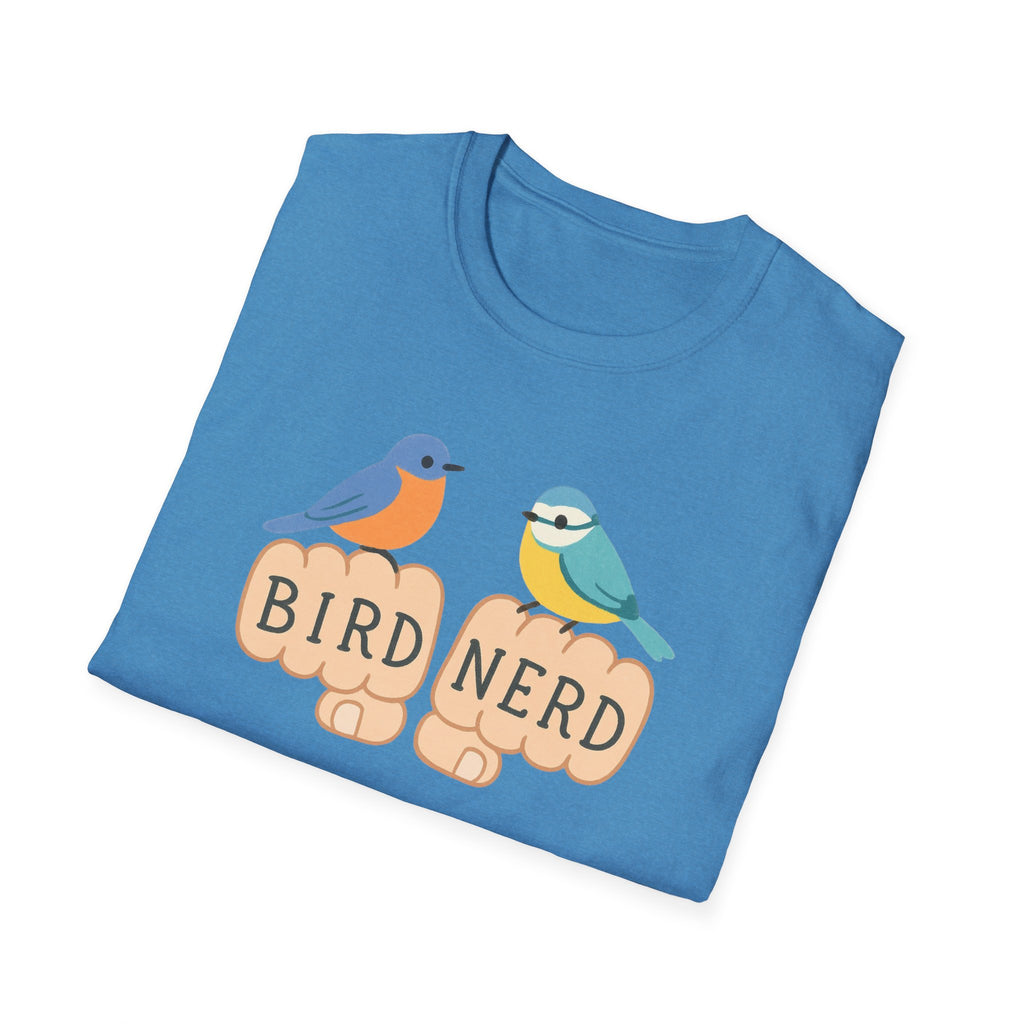 Bird Nerd Unisex Softstyle T-Shirt, Perfect for Bird Lovers, Nature Enthusiasts, Gift for Birdwatchers, Casual Wear,  Apparel bird gift