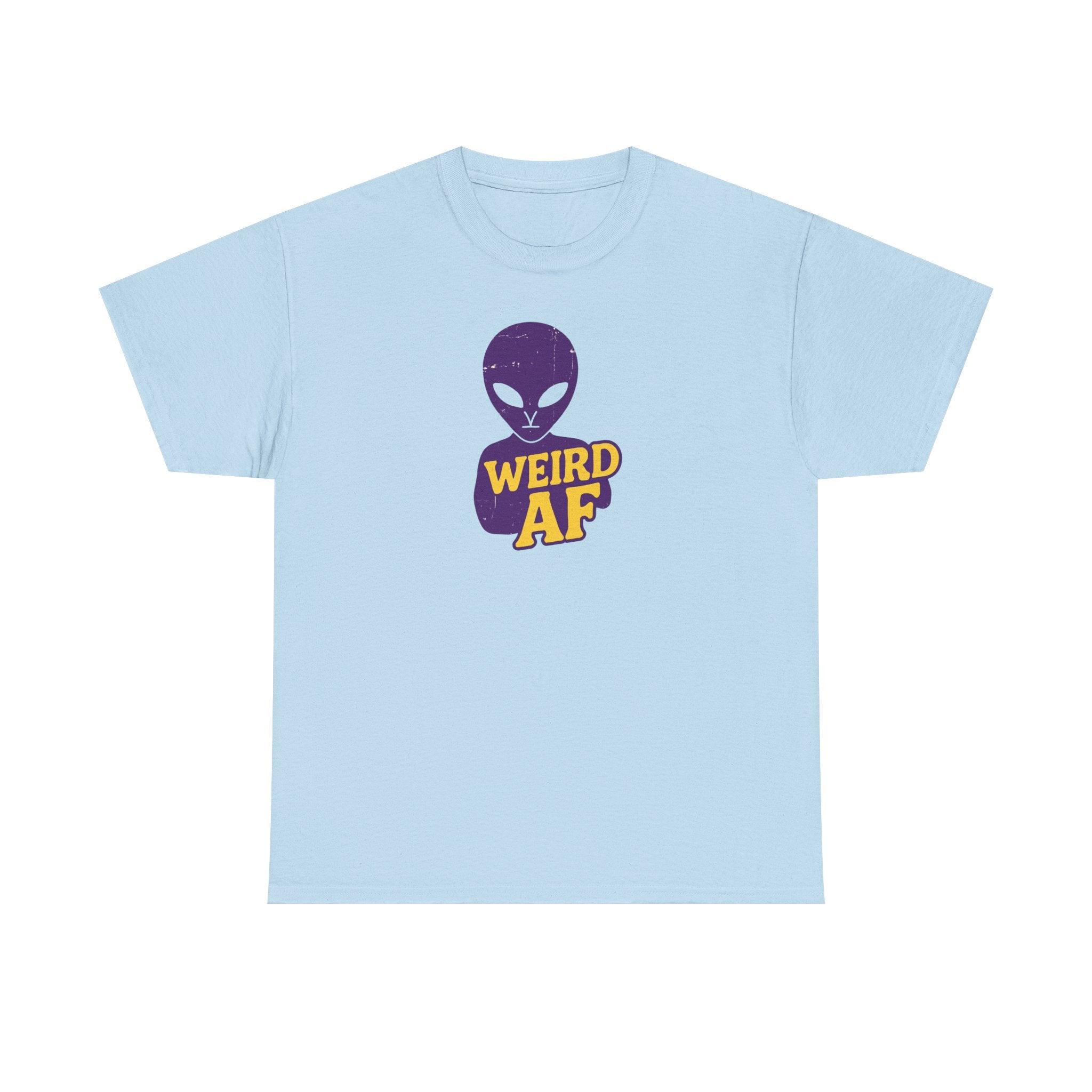 Weird AF Alien Tee, Unisex Graphic T-Shirt, Fun Casual Wear, Gift for Sci-Fi Lovers, Quirky Humor Apparel
