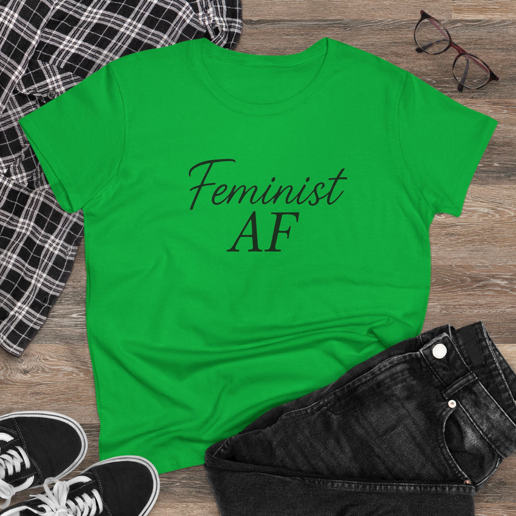 Feminist AF Tee, Protest Shirt, Empowerment Top, Activist Clothing, Women's Rights Apparel, Midweight Cotton Tshirt