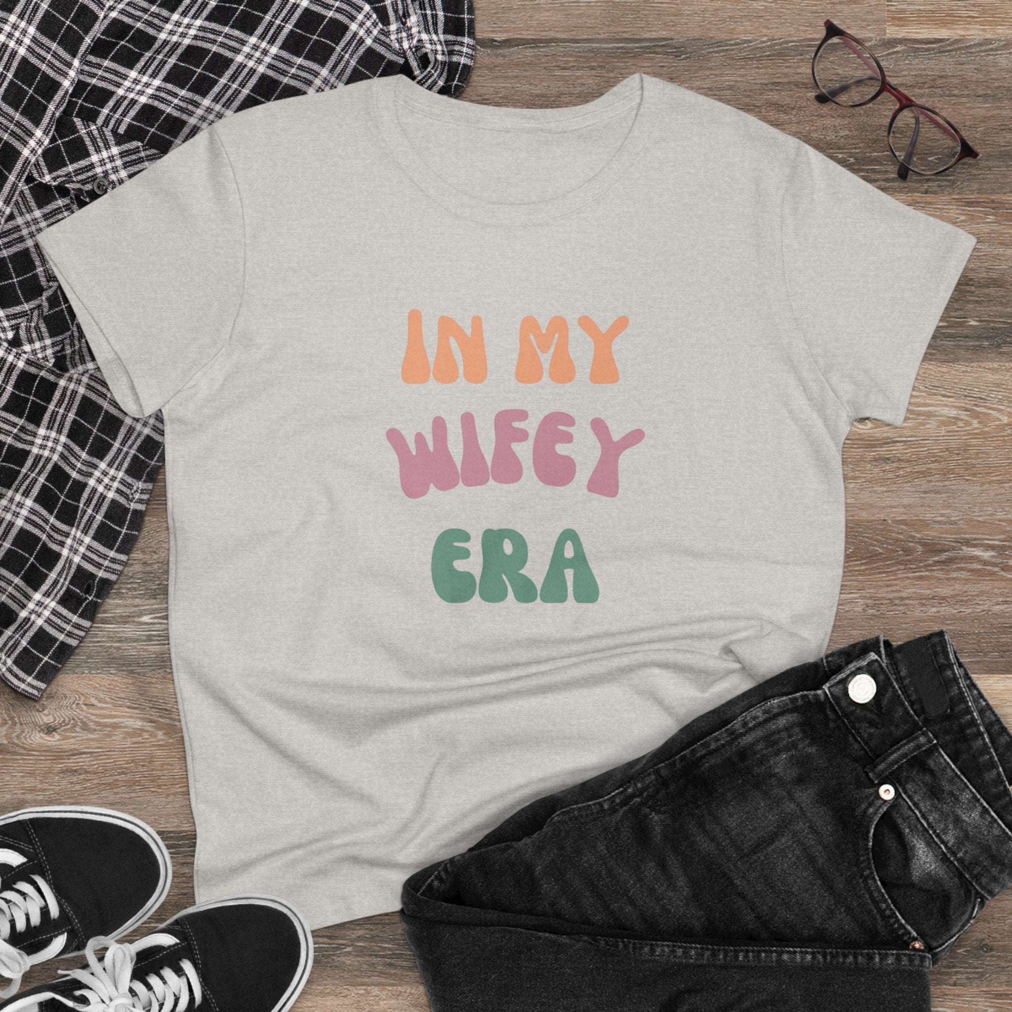 T-Shirt - Women's Midweight Cotton Tee with 'In My Wifey Era' Design