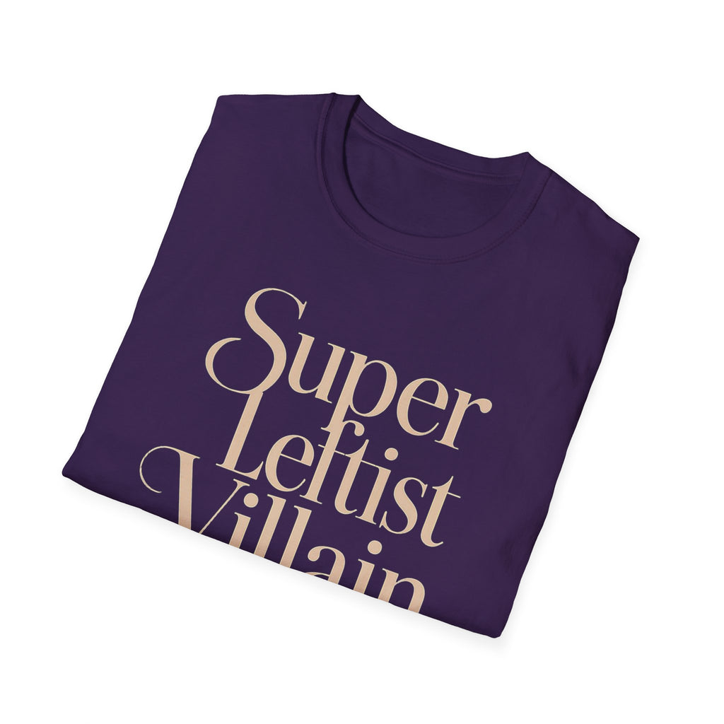 Super Leftist Villain Softstyle T-Shirt, Anti Trump Activist Shirt, Political Streetwear, Leftist Peace Love Tee, Social Justice Gift