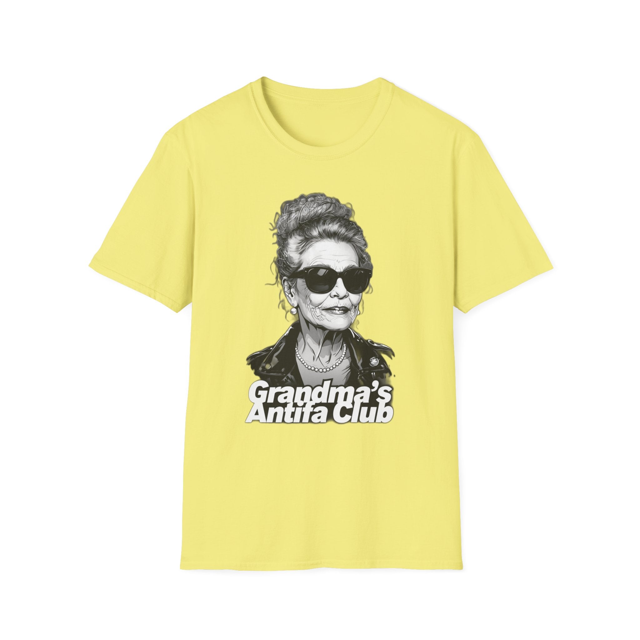 Antifa Grandma Softstyle T-Shirt | Grandma's Antifa Club Shirt Made for strong women who stand for justice