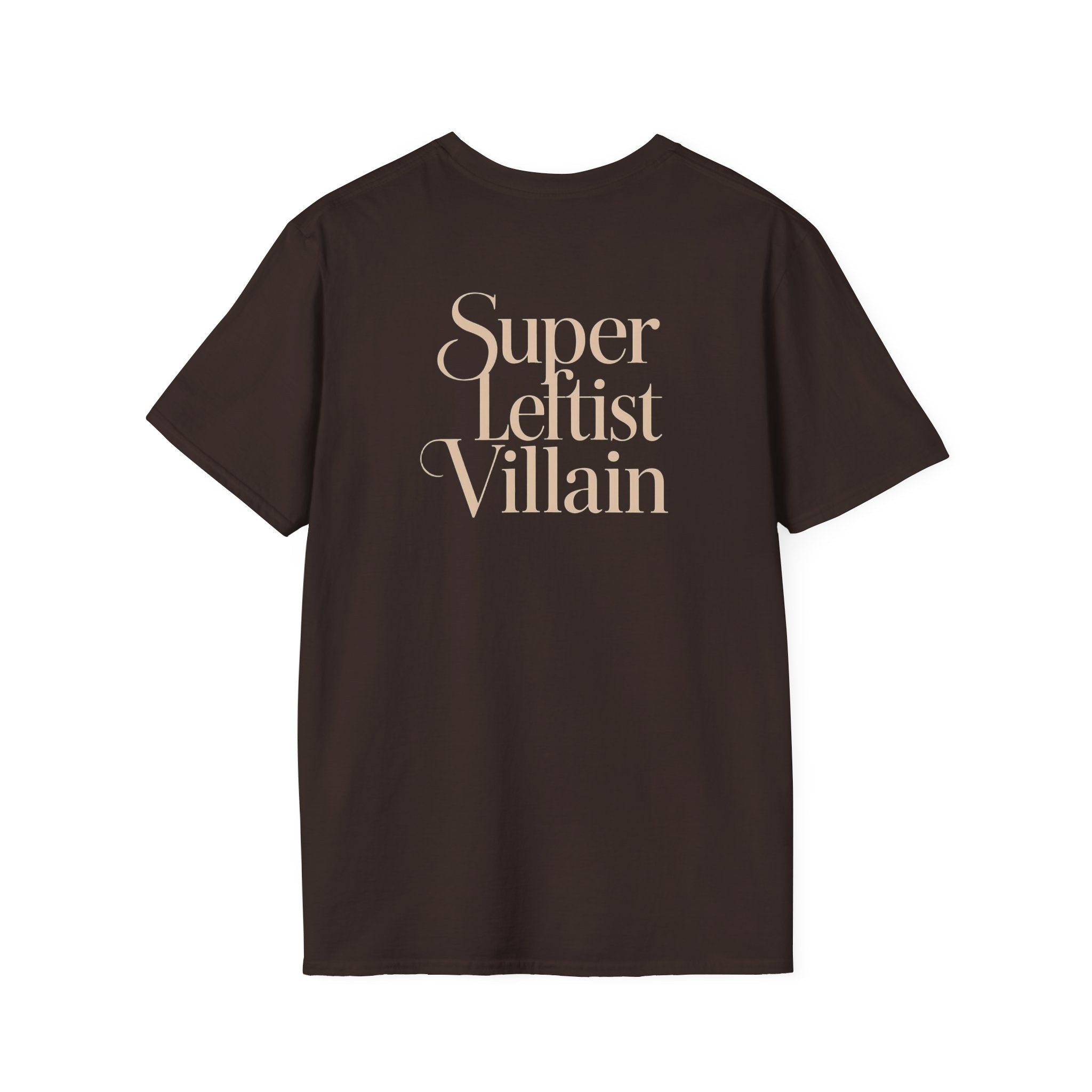 Super Leftist Villain Softstyle T-Shirt, Anti Trump Activist Shirt, Political Streetwear, Leftist Peace Love Tee, Social Justice Gift